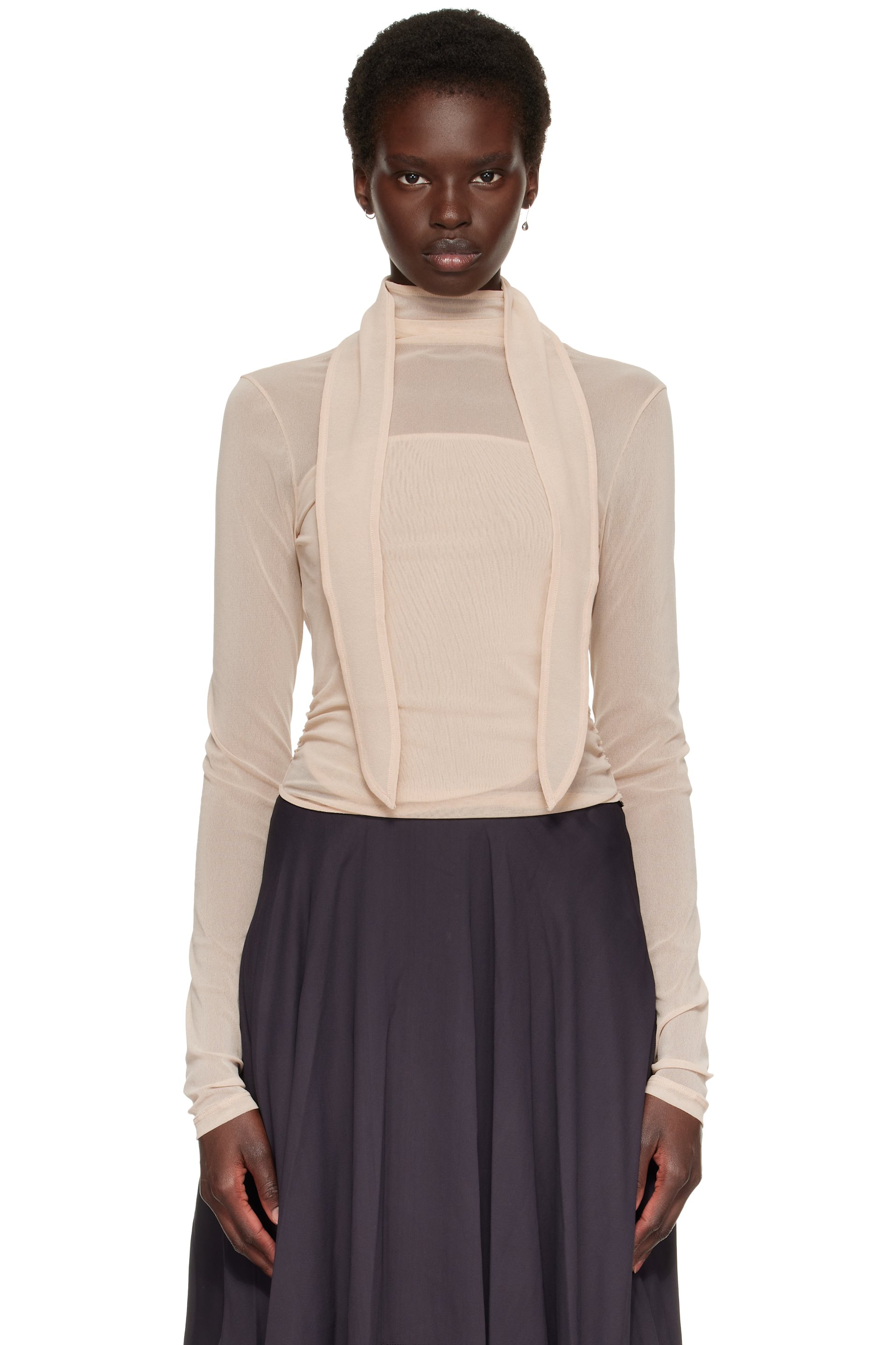 LEMAIRE - Beige Ballerina Scarf Blouse