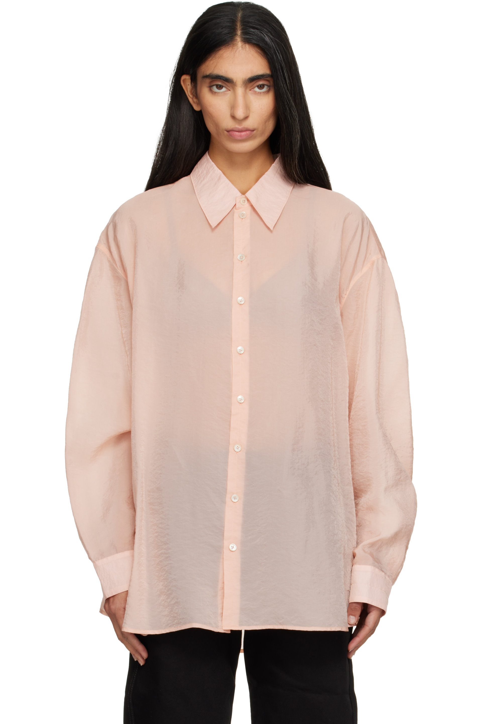 LEMAIRE - Pink Drape Shirt