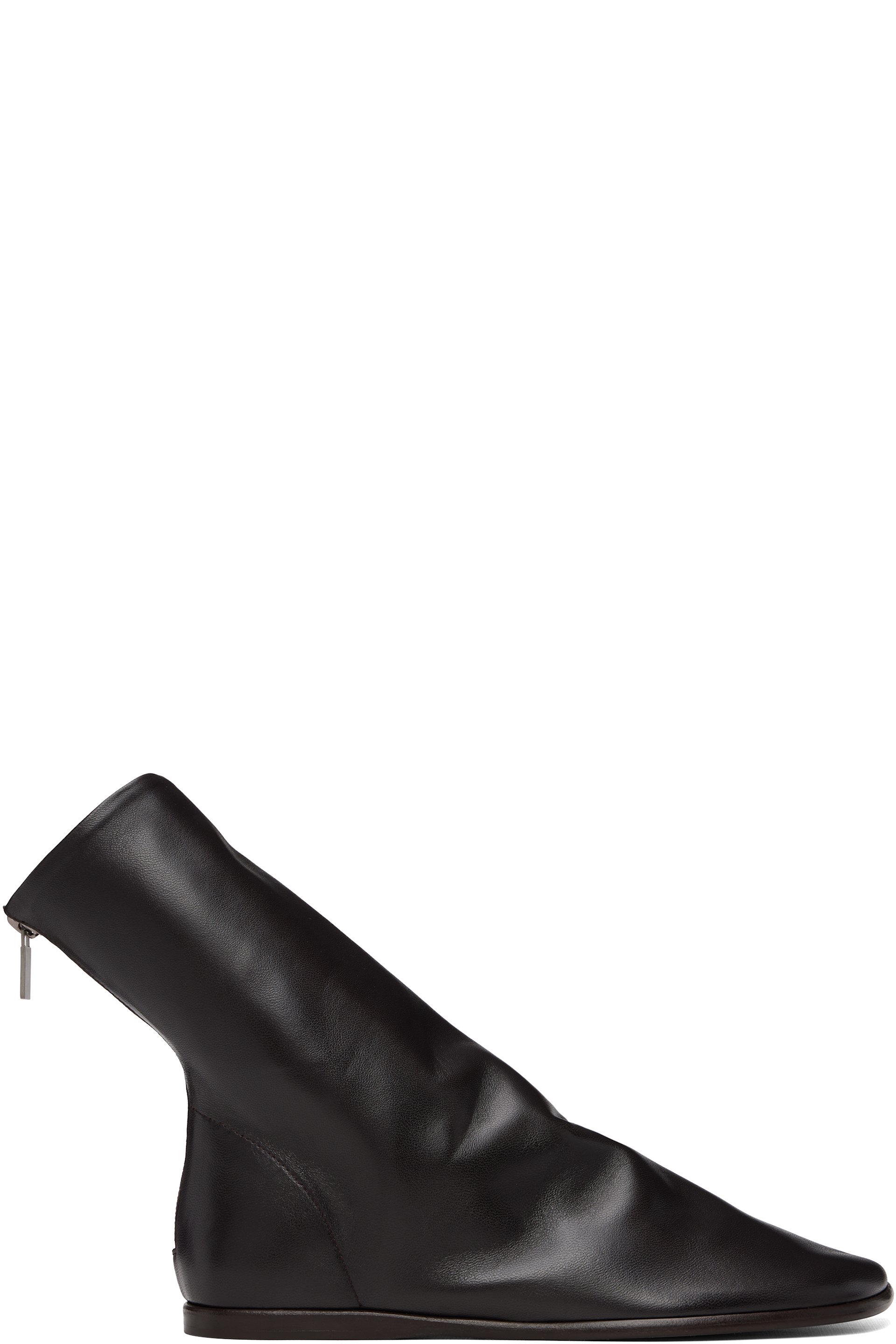 LEMAIRE - Brown Flat Glove Ankle Boots