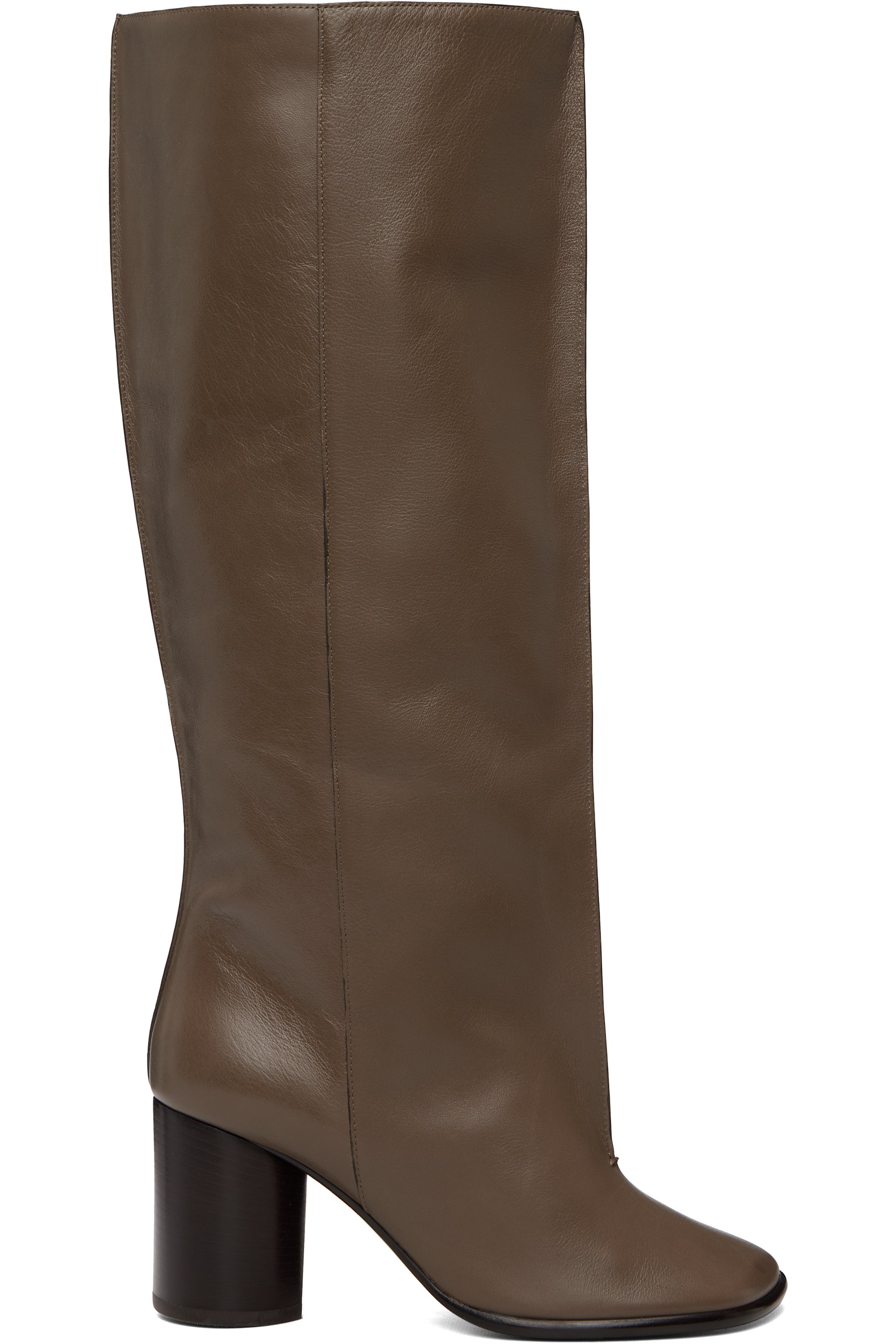 LEMAIRE - Bottes hautes Crease Sleeve taupe