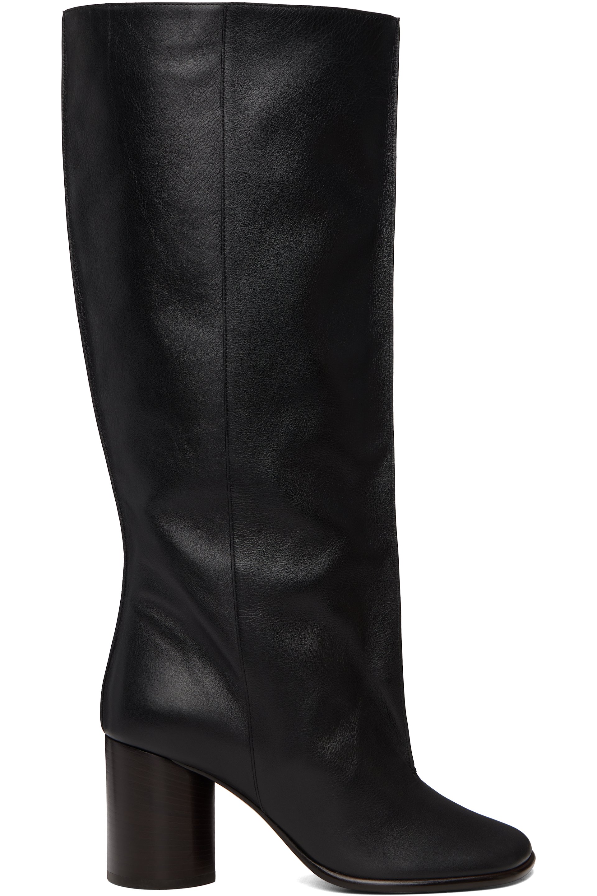 LEMAIRE - Black Crease Sleeve Tall Boots