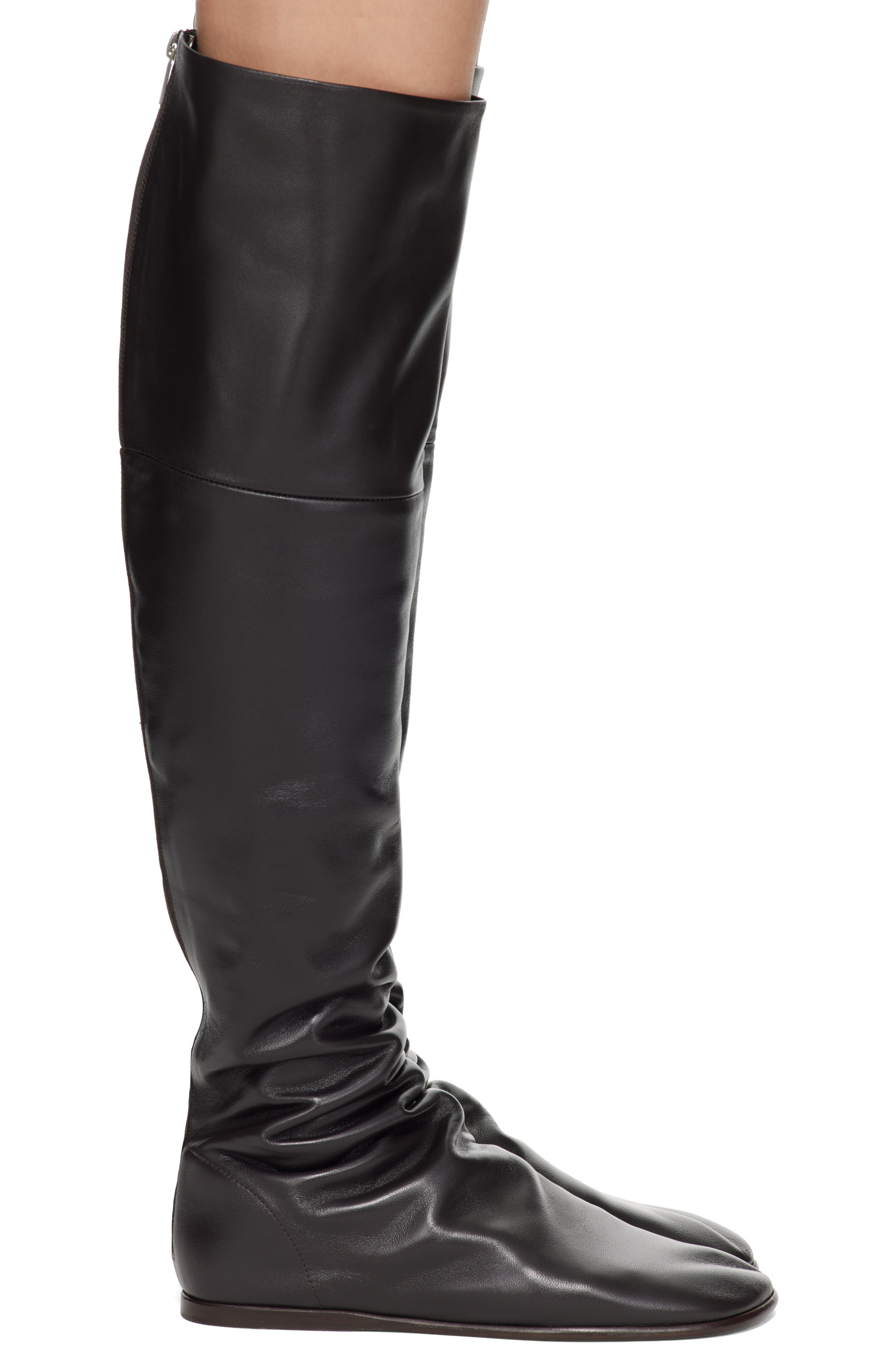 LEMAIRE - Black Knee Top Glove Flat Boots