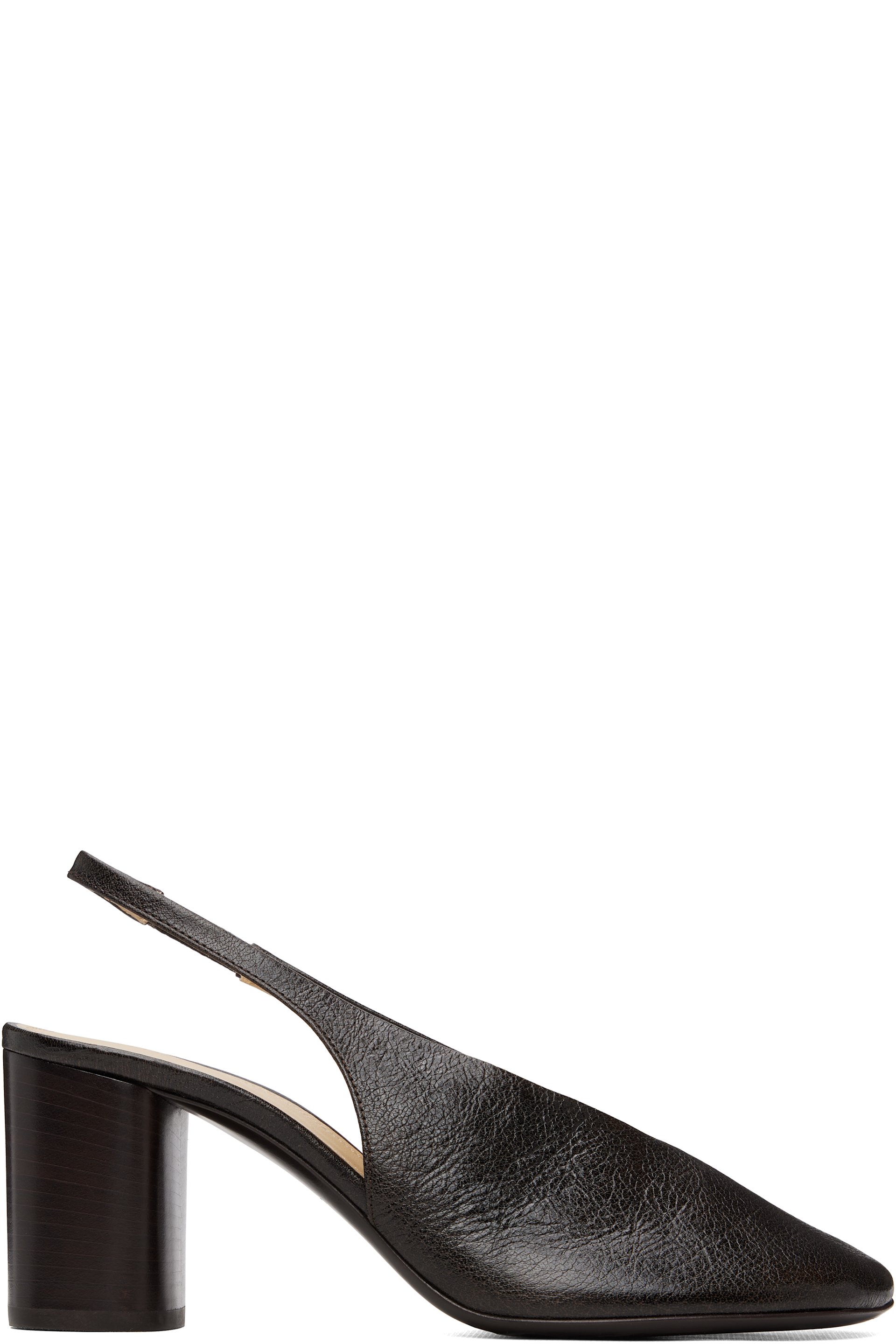 LEMAIRE - Brown Glove Slingback 80 Heels
