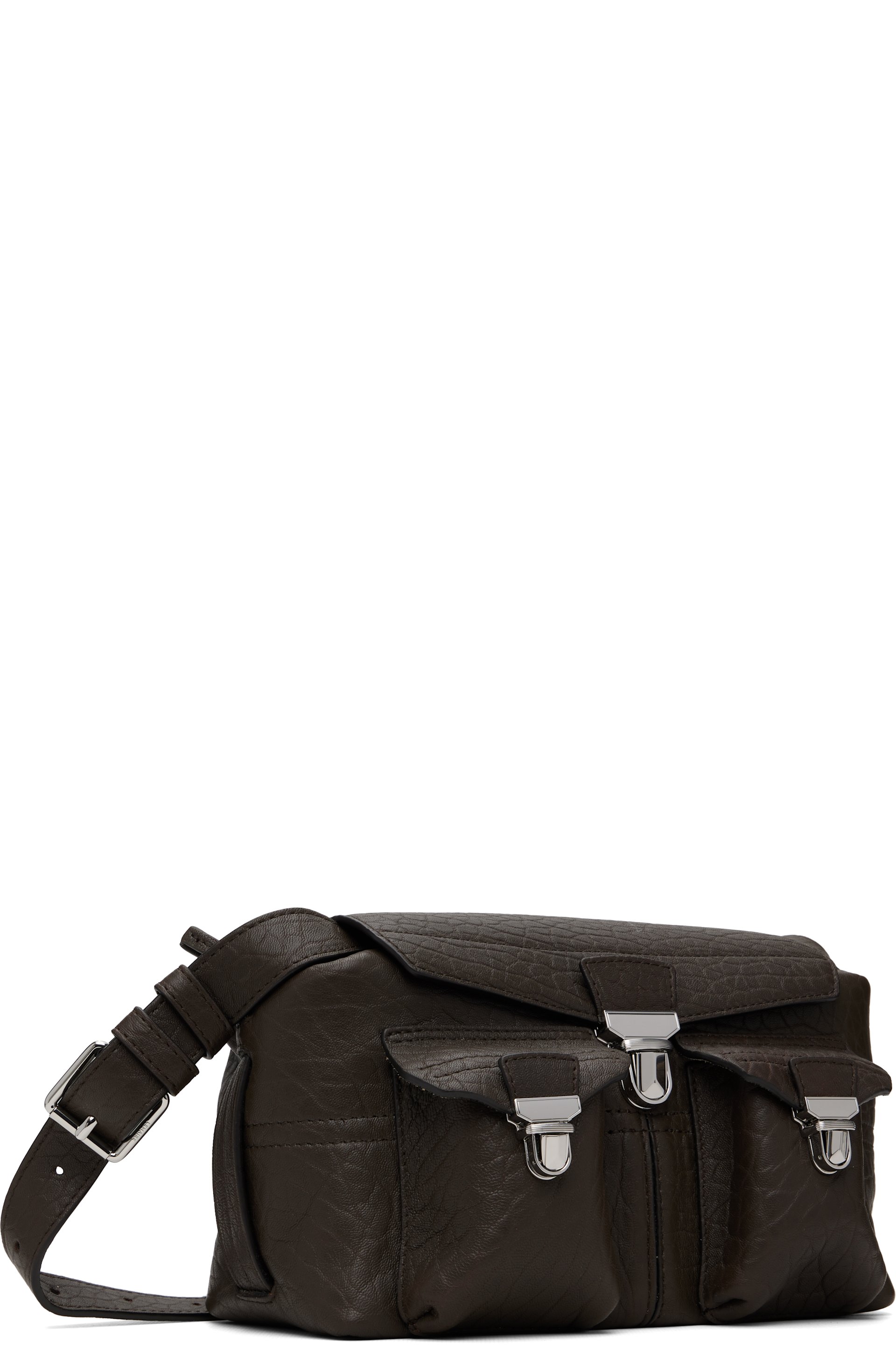 LEMAIRE - Brown Bubble Lambskin Mini Soft Gear Bag