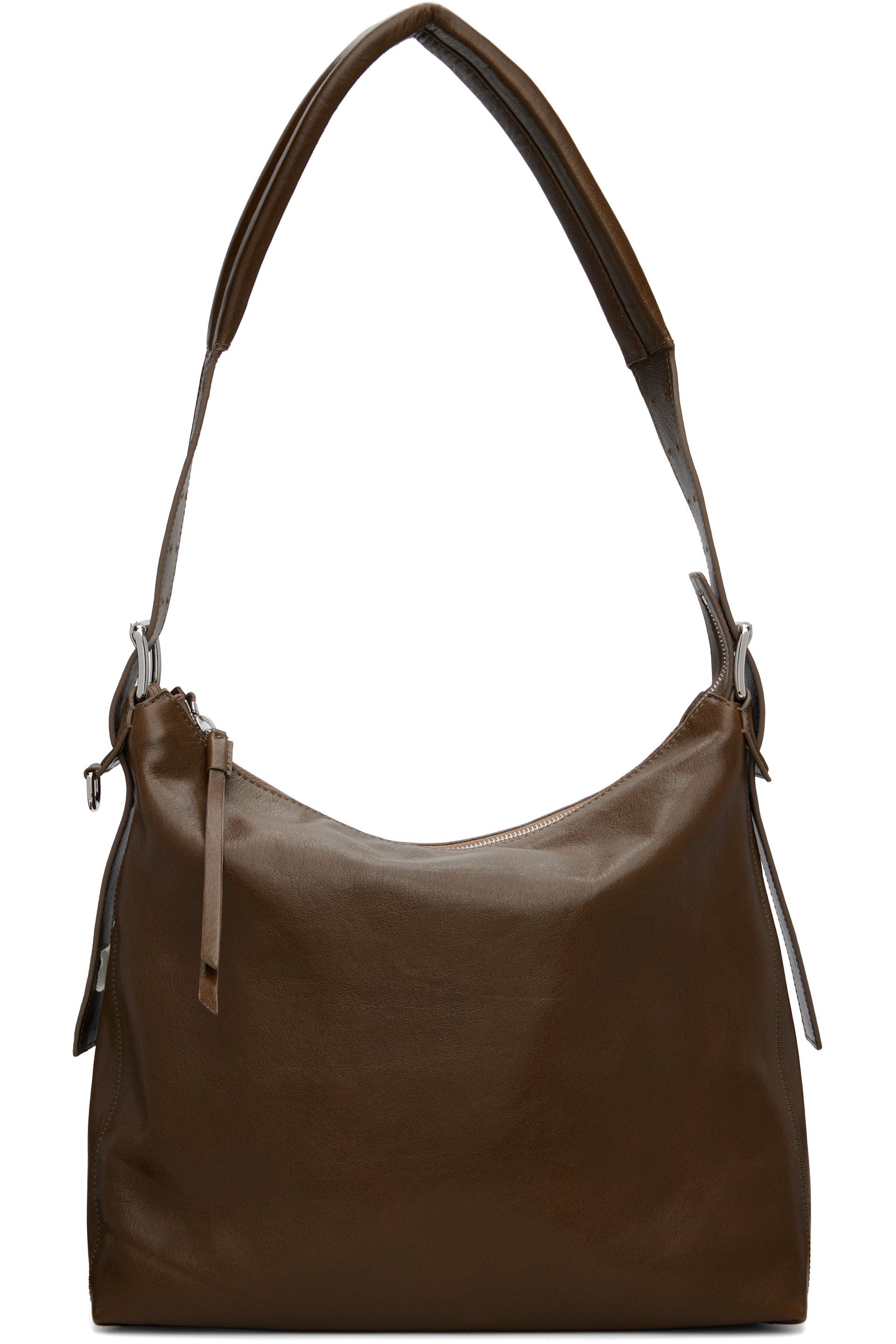 LEMAIRE - Brown Small Belted Leather Bag