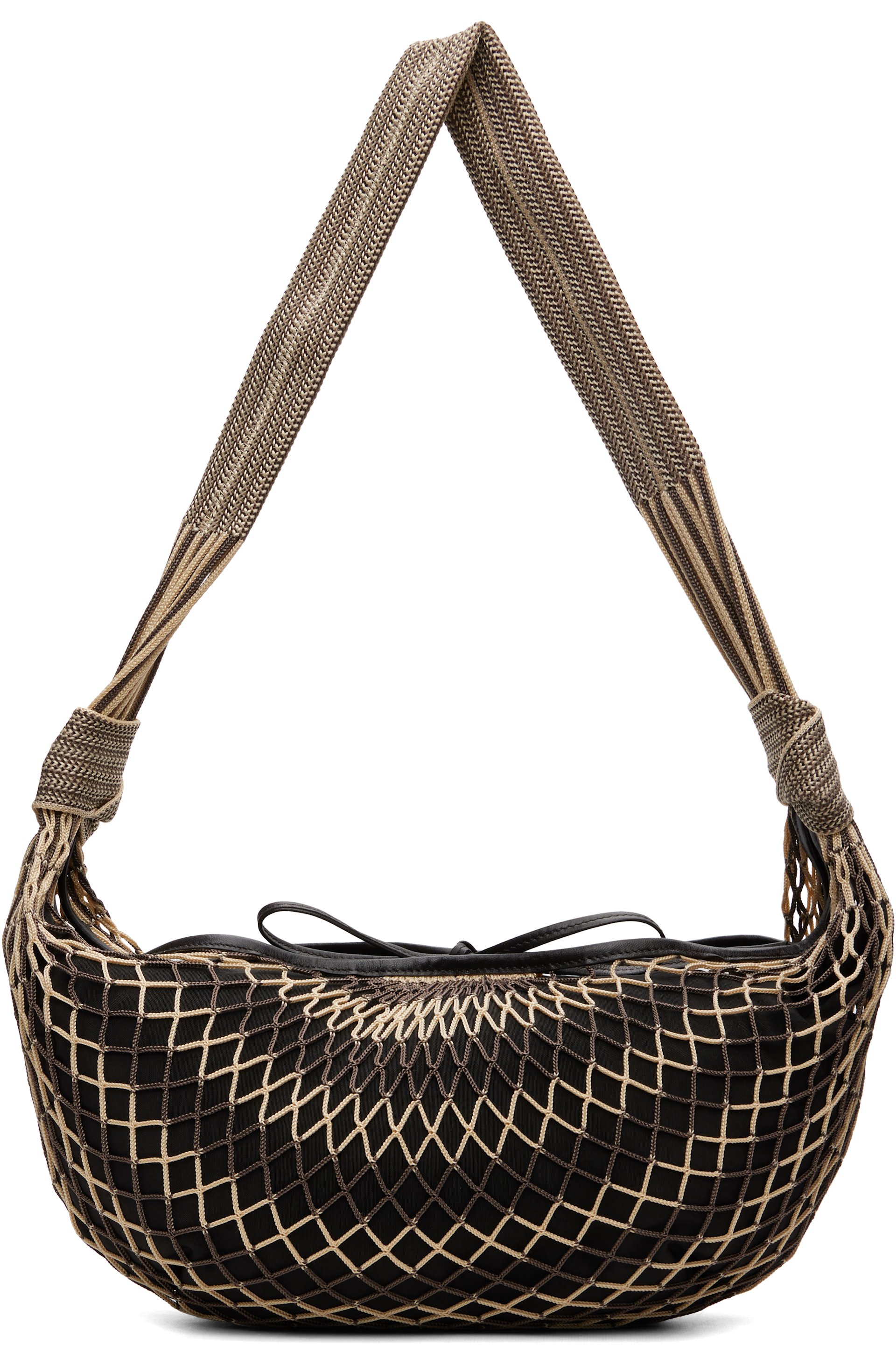 LEMAIRE - Beige & Brown Croissant Filt Bag