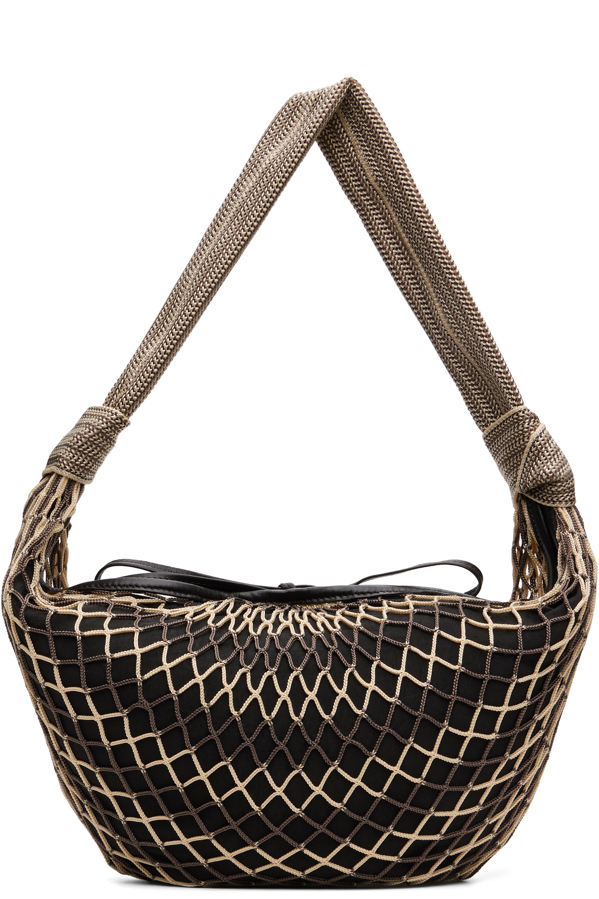 LEMAIRE - Beige & Brown Fortune Croissant Filt Bag