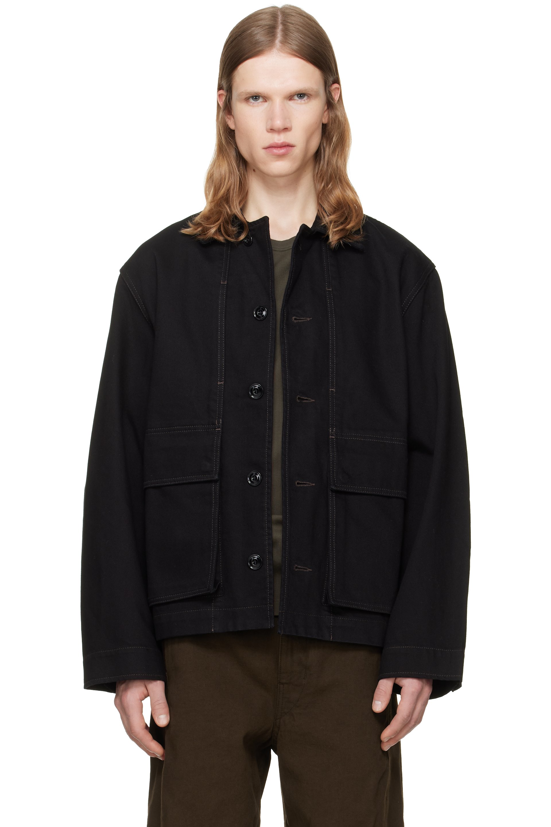 LEMAIRE - Black Boxy Denim Jacket