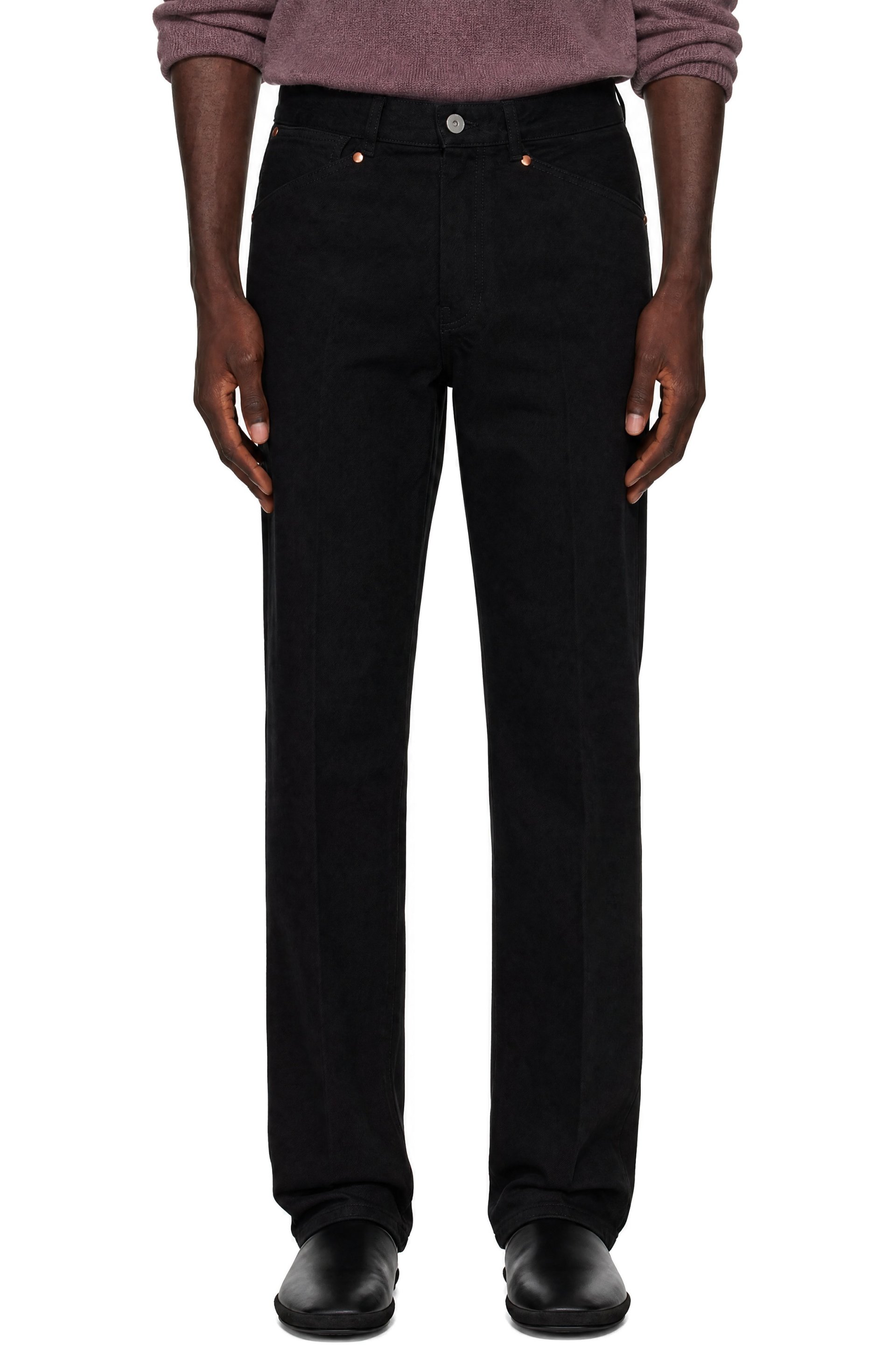 LEMAIRE - Black Straight Leg Five Pocket Jeans