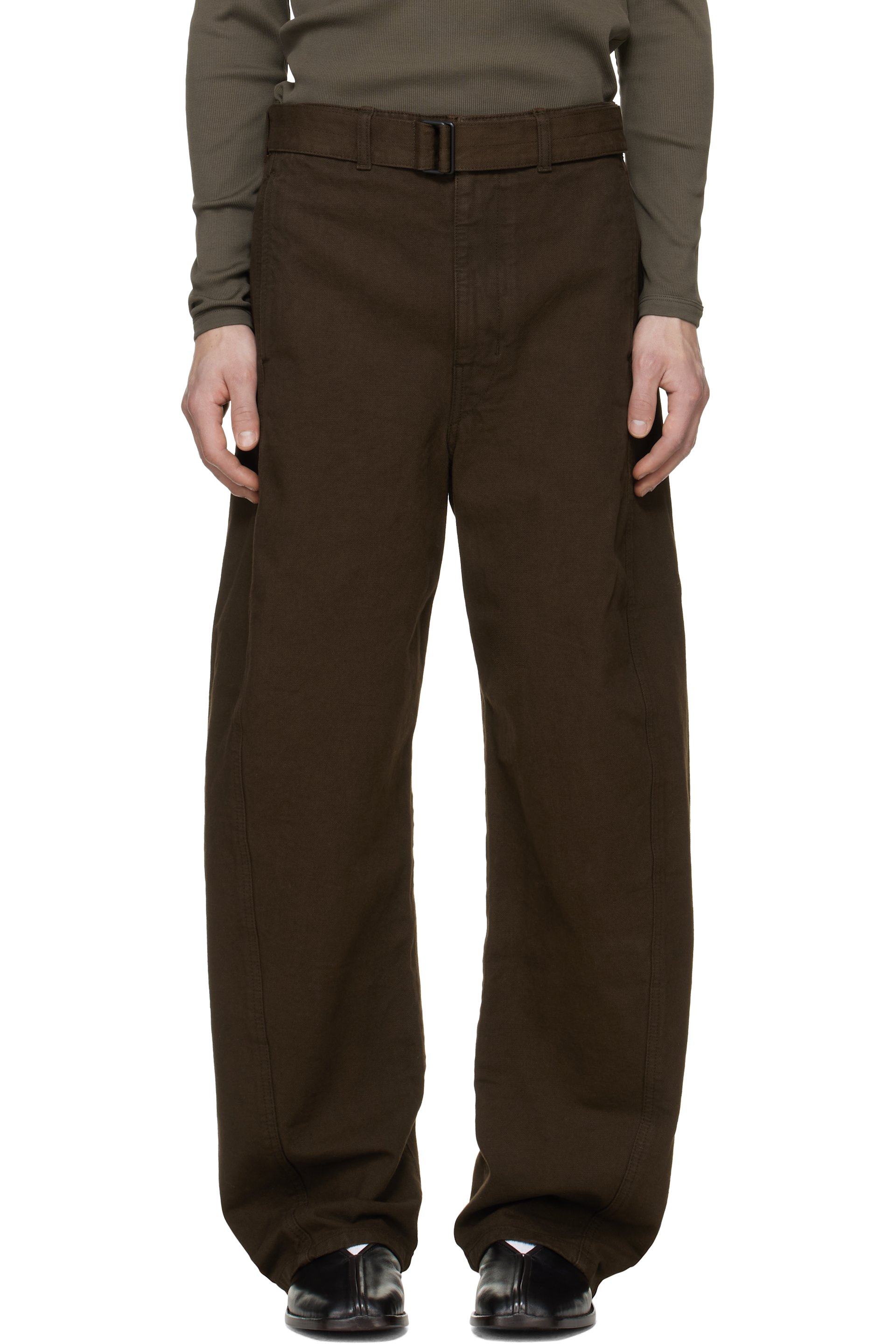 LEMAIRE - Brown Twisted Belted Jeans