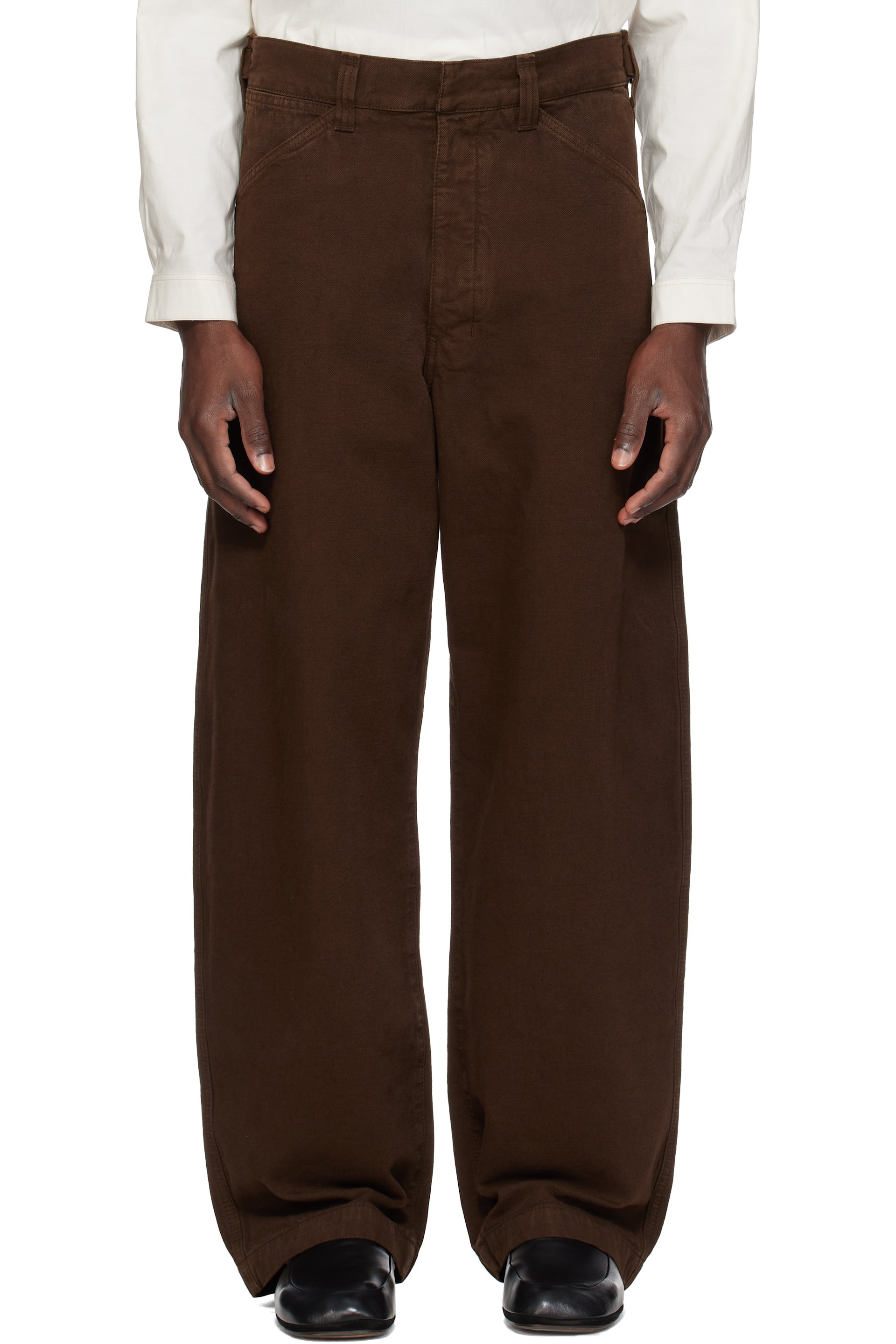 LEMAIRE - Brown Oversized Workwear Jeans
