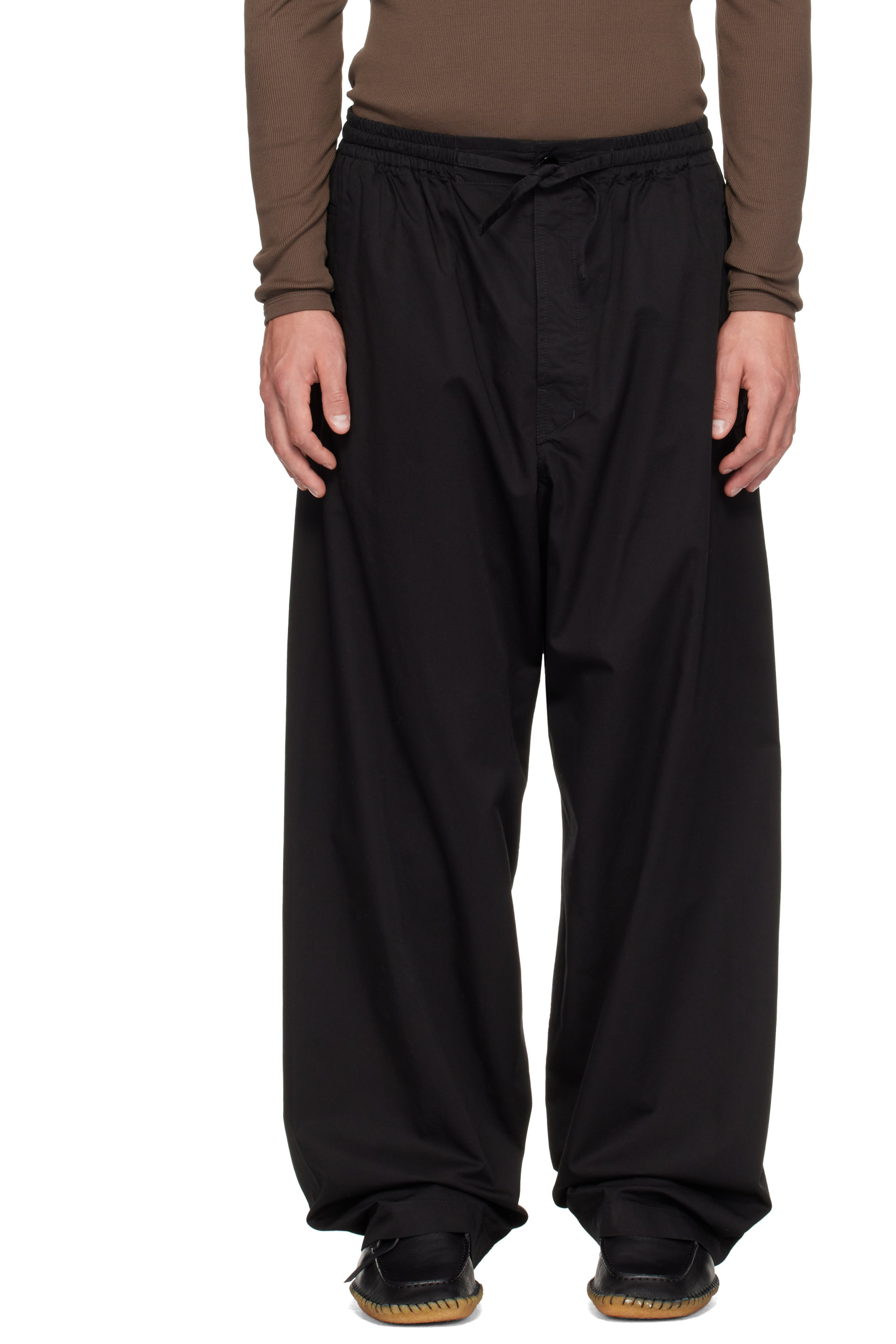 LEMAIRE - Black Light Cotton Twill Pyjama Trousers