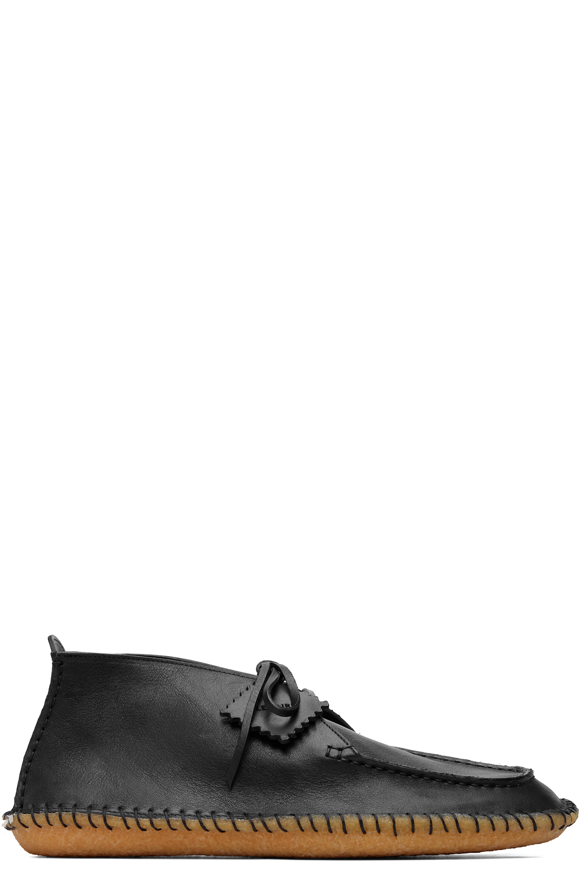 LEMAIRE - Black Vegetable-Tanned Leather Desert Boots