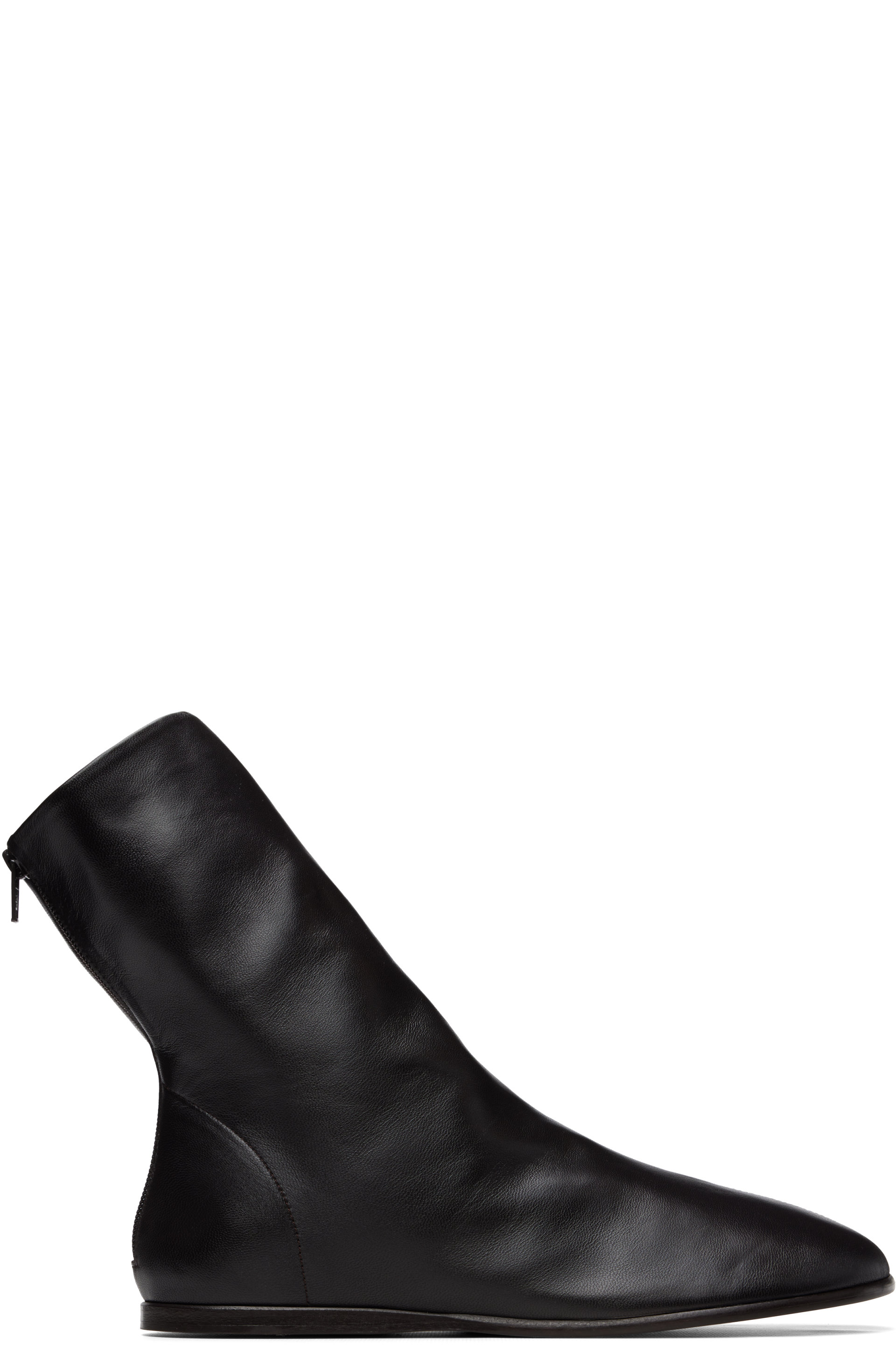 LEMAIRE - Bottes de style chaussettes brunes