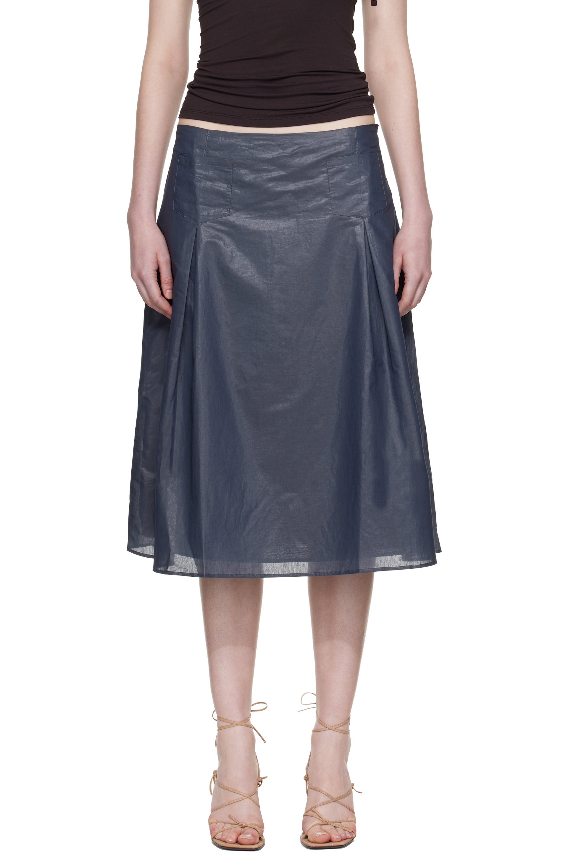 Paloma Wool - Navy Dimi Midi Skirt