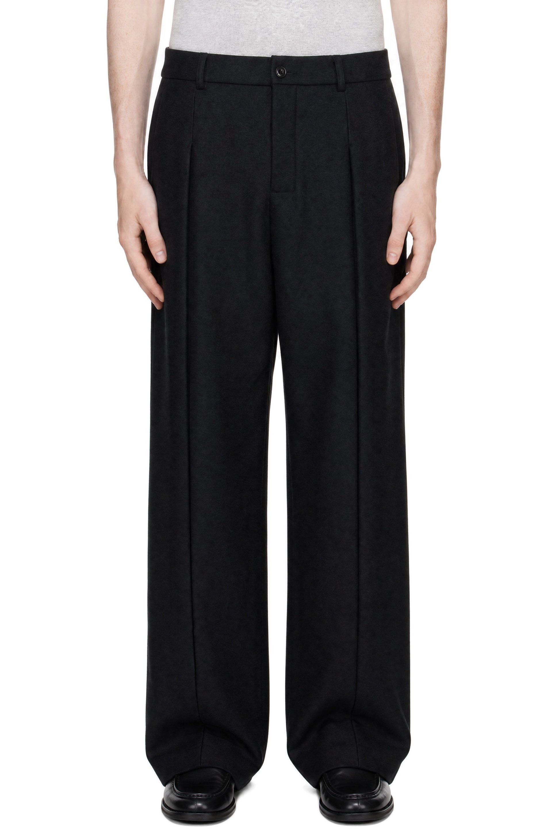 SAGE NATION - Black Box Pleat Trousers