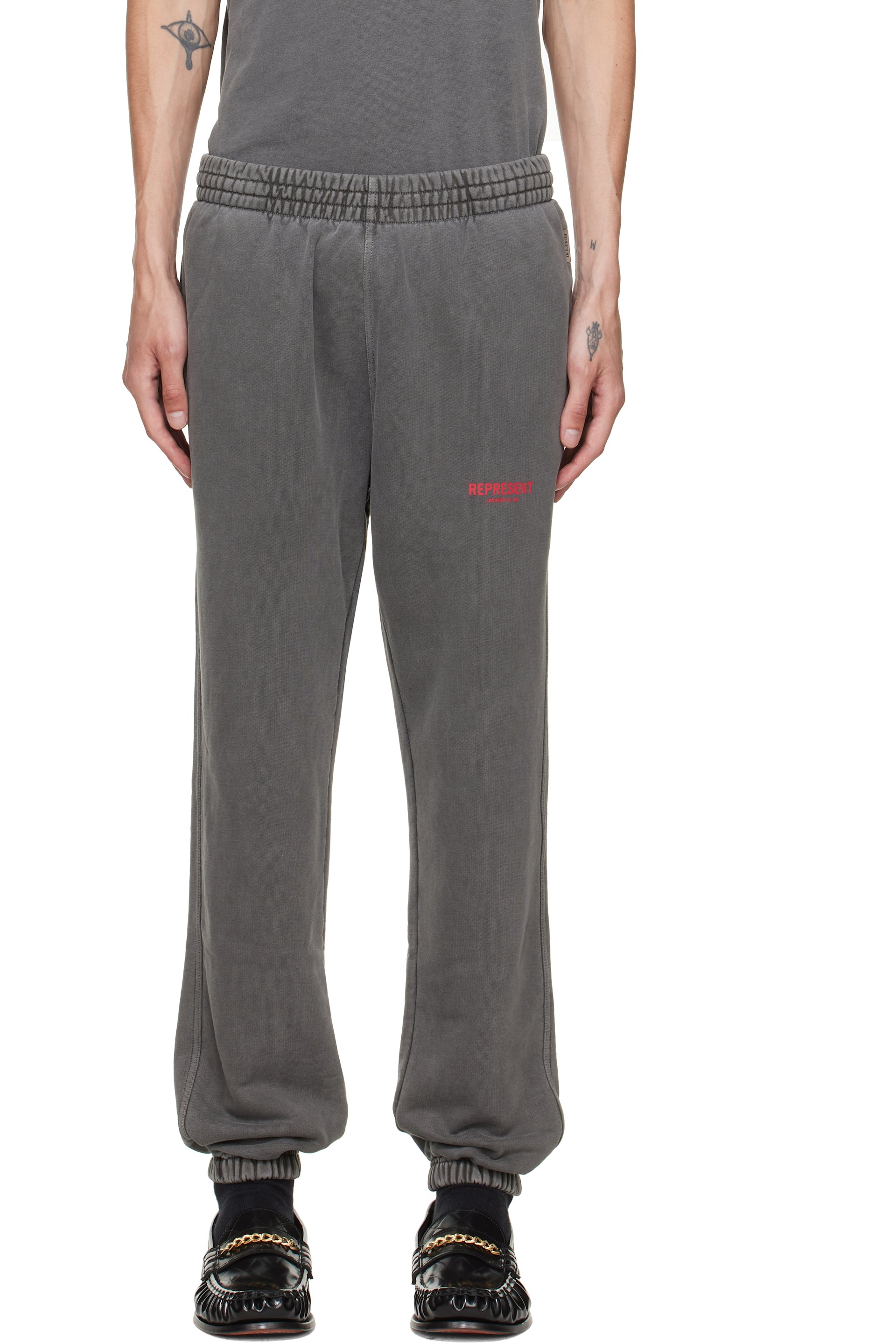 Represent - Gray Printed 'Owners Club' Sweatpants