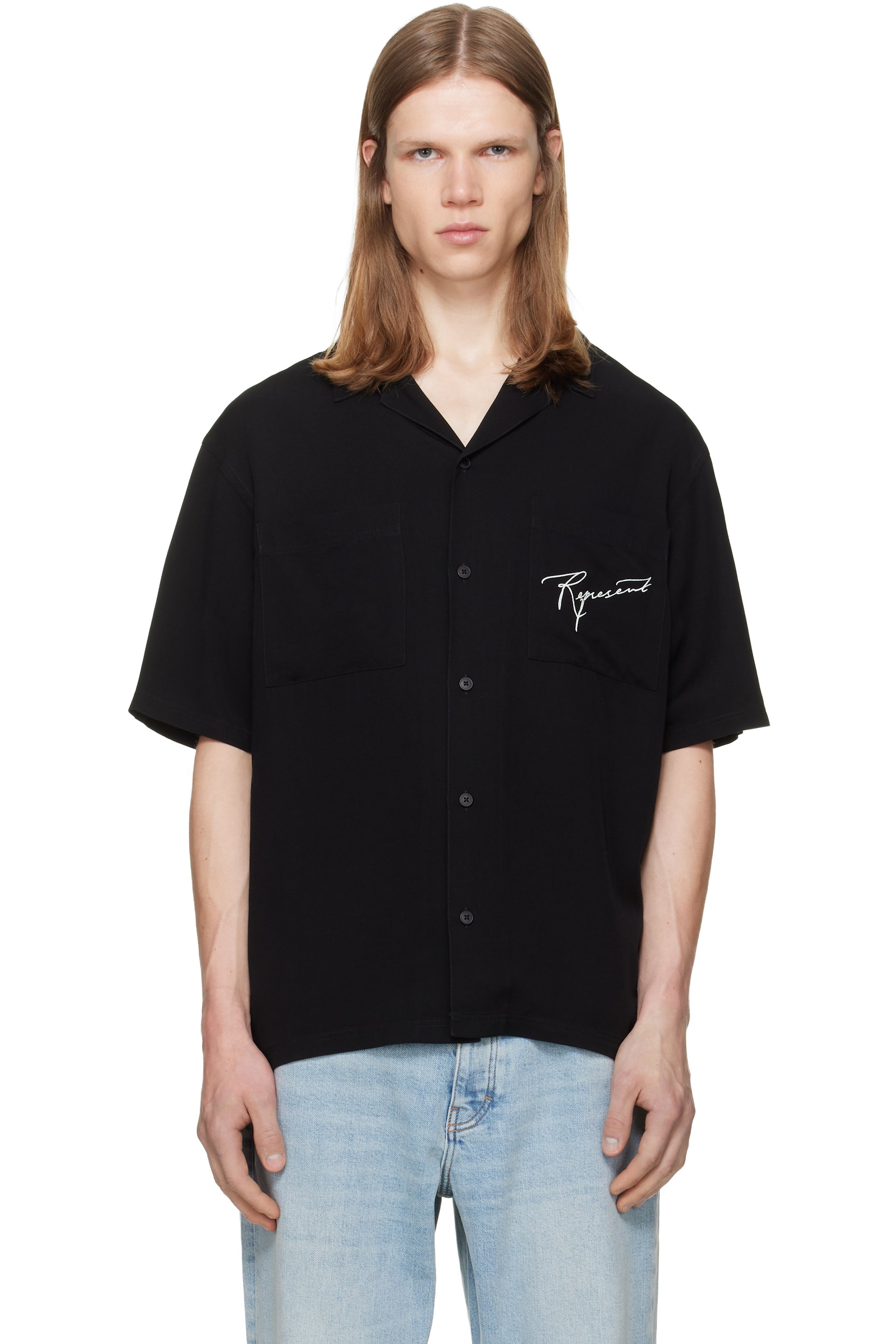 Represent - Black 'Love And Kisses' Resort Shirt