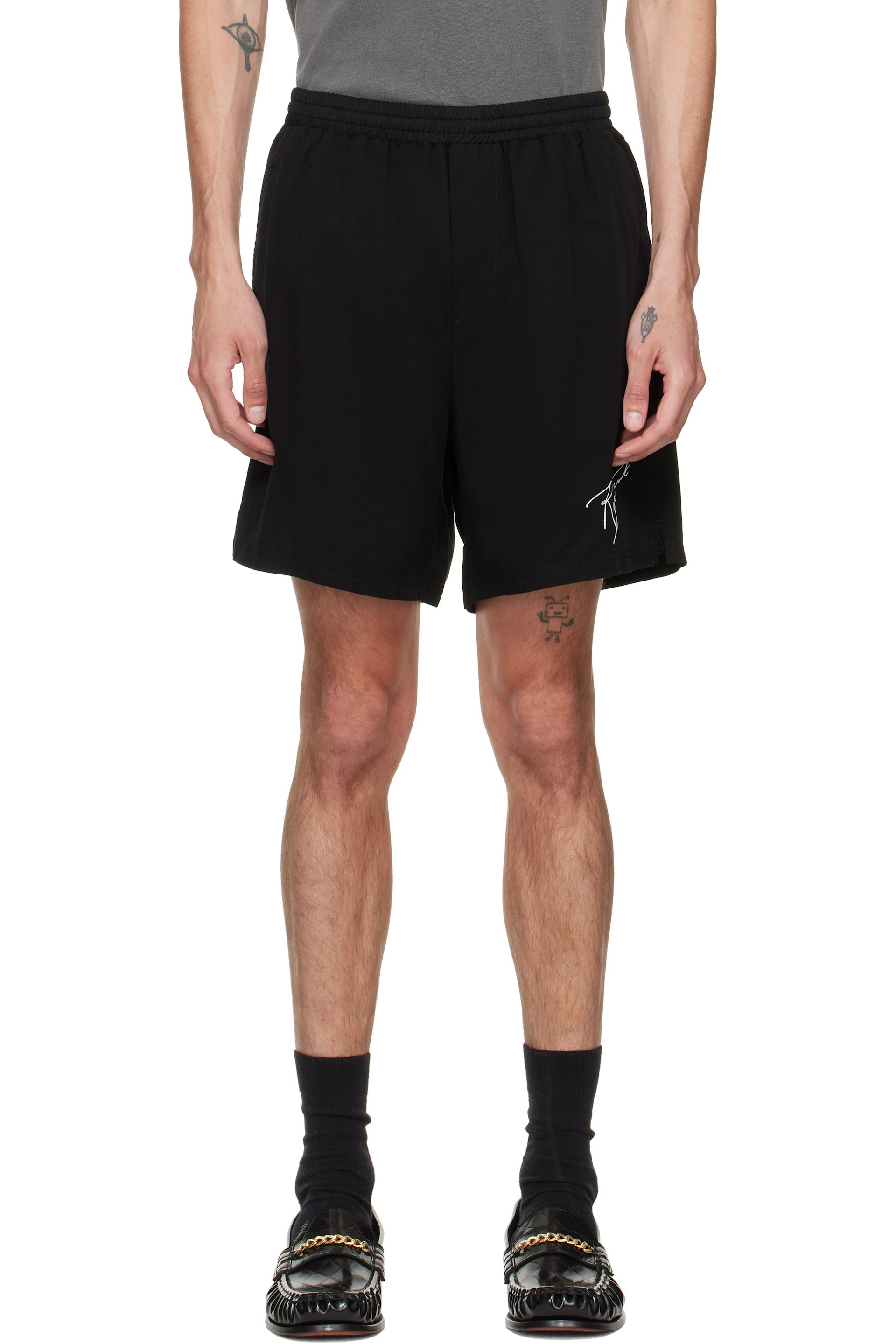 Represent - Black 'Love and Kisses' Shorts