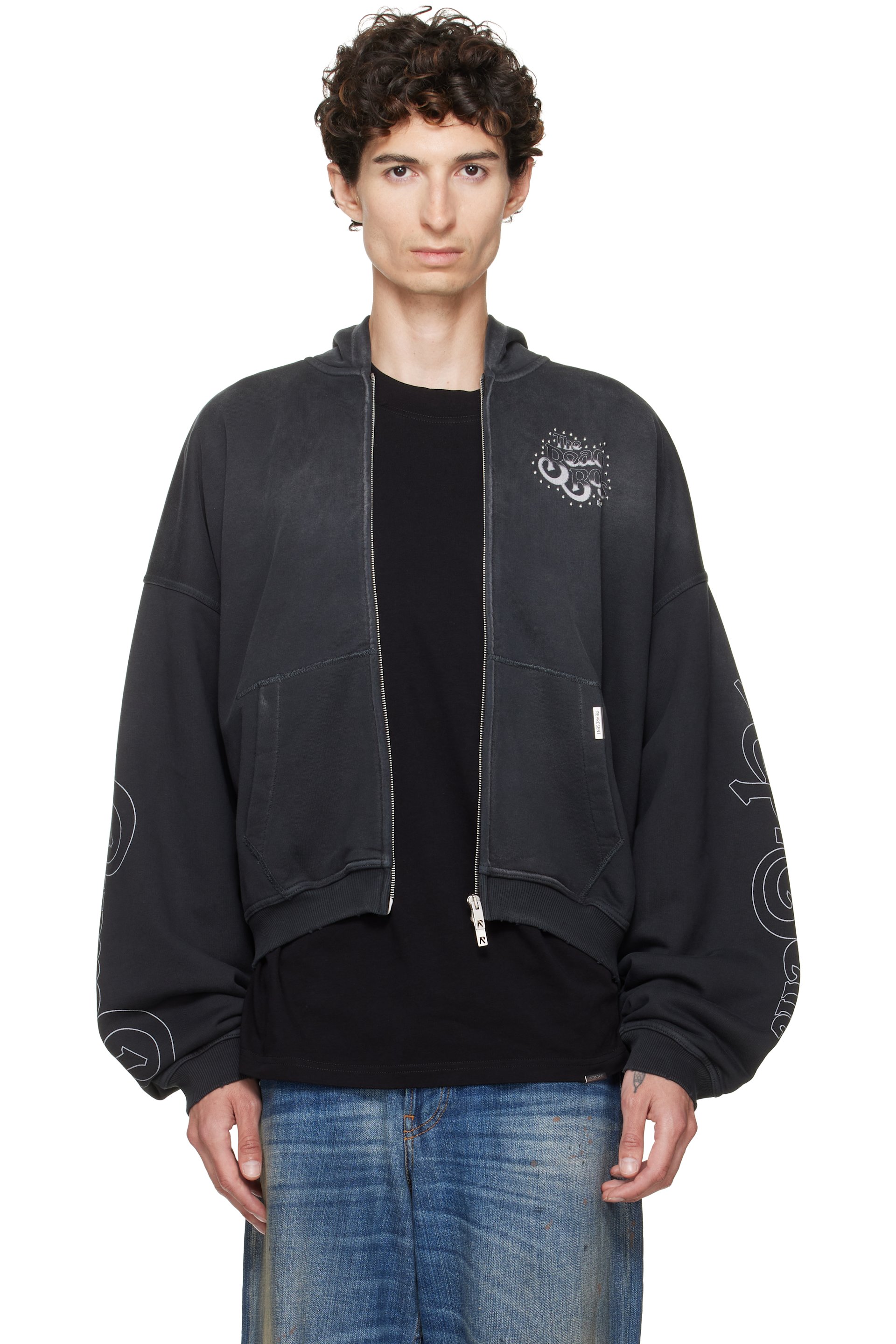 Represent - Black 'The Beach Boys' Zip-Up Hoodie