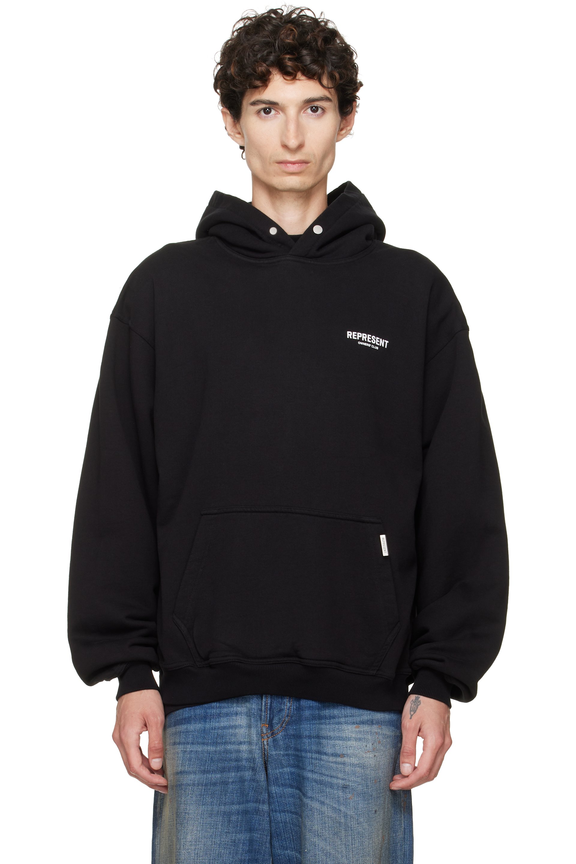 Represent - Black Printed 'Owners Club' Hoodie
