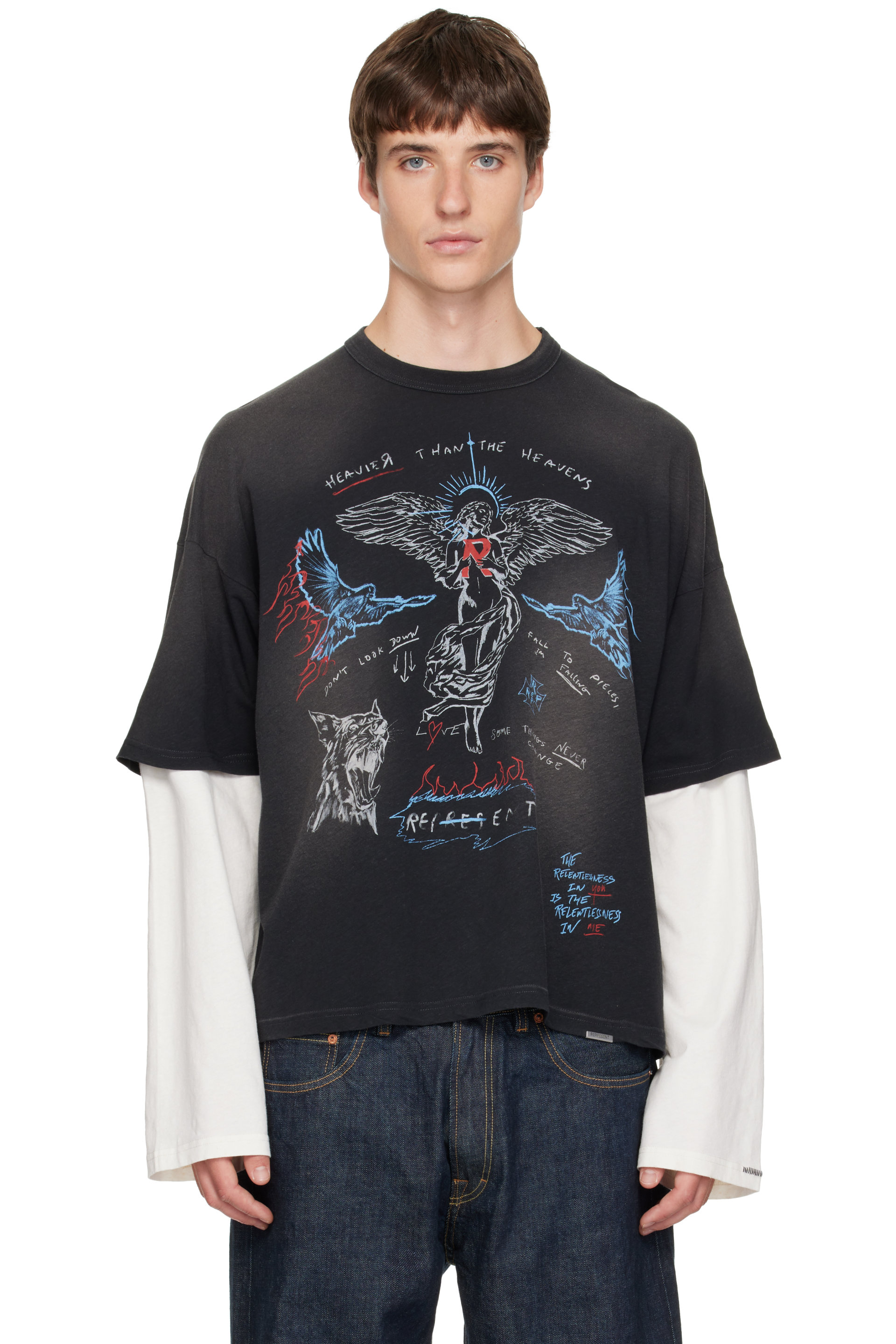 Represent - Off-White 'Heavier Than The Heavens' Long Sleeve T-shirt