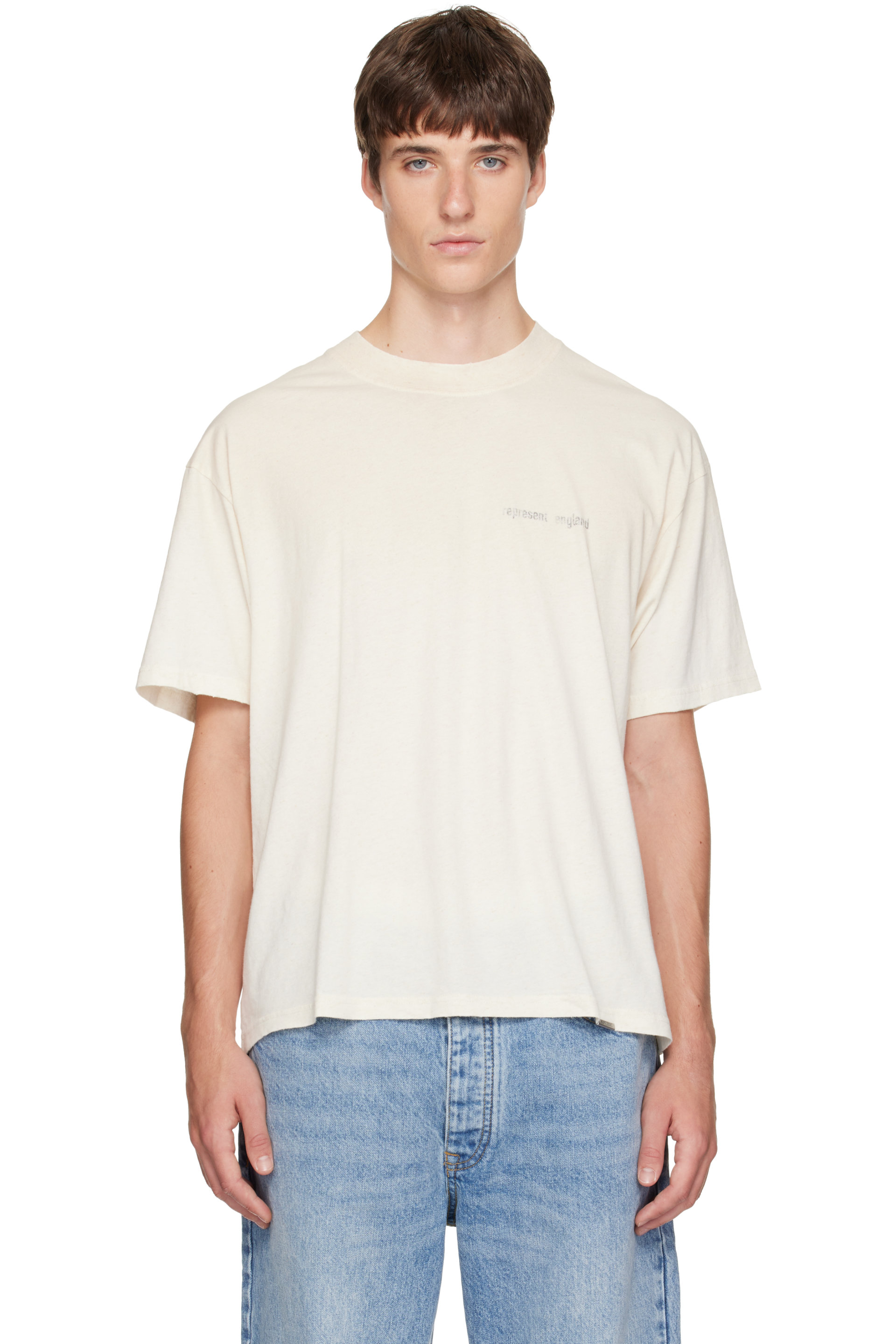 Represent - Beige Reverse Resent T-shirt