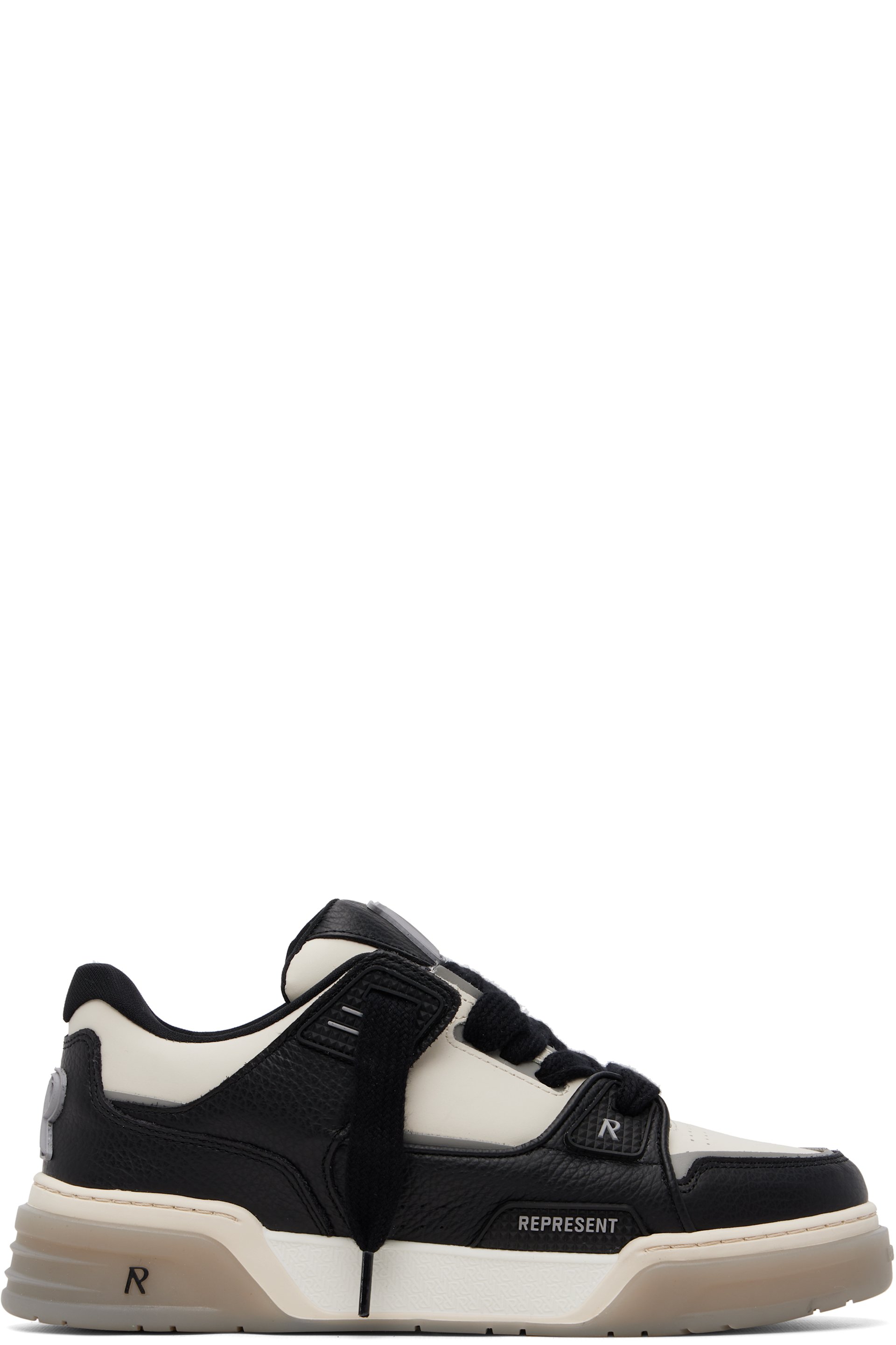 Represent - Black & Off-White Studio Sneakers