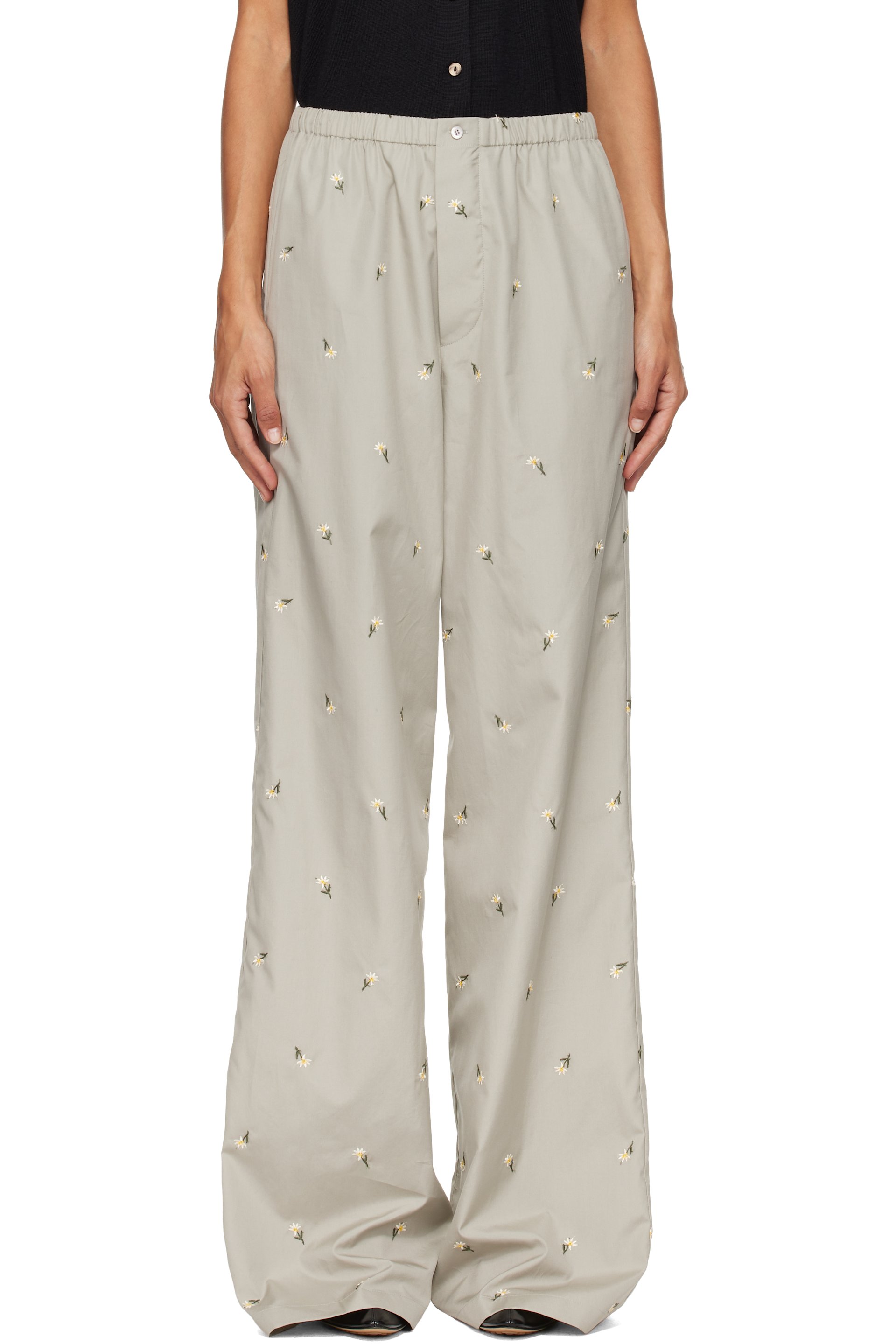 Rier - Gray Crocus Edelweiss Popeline Trousers