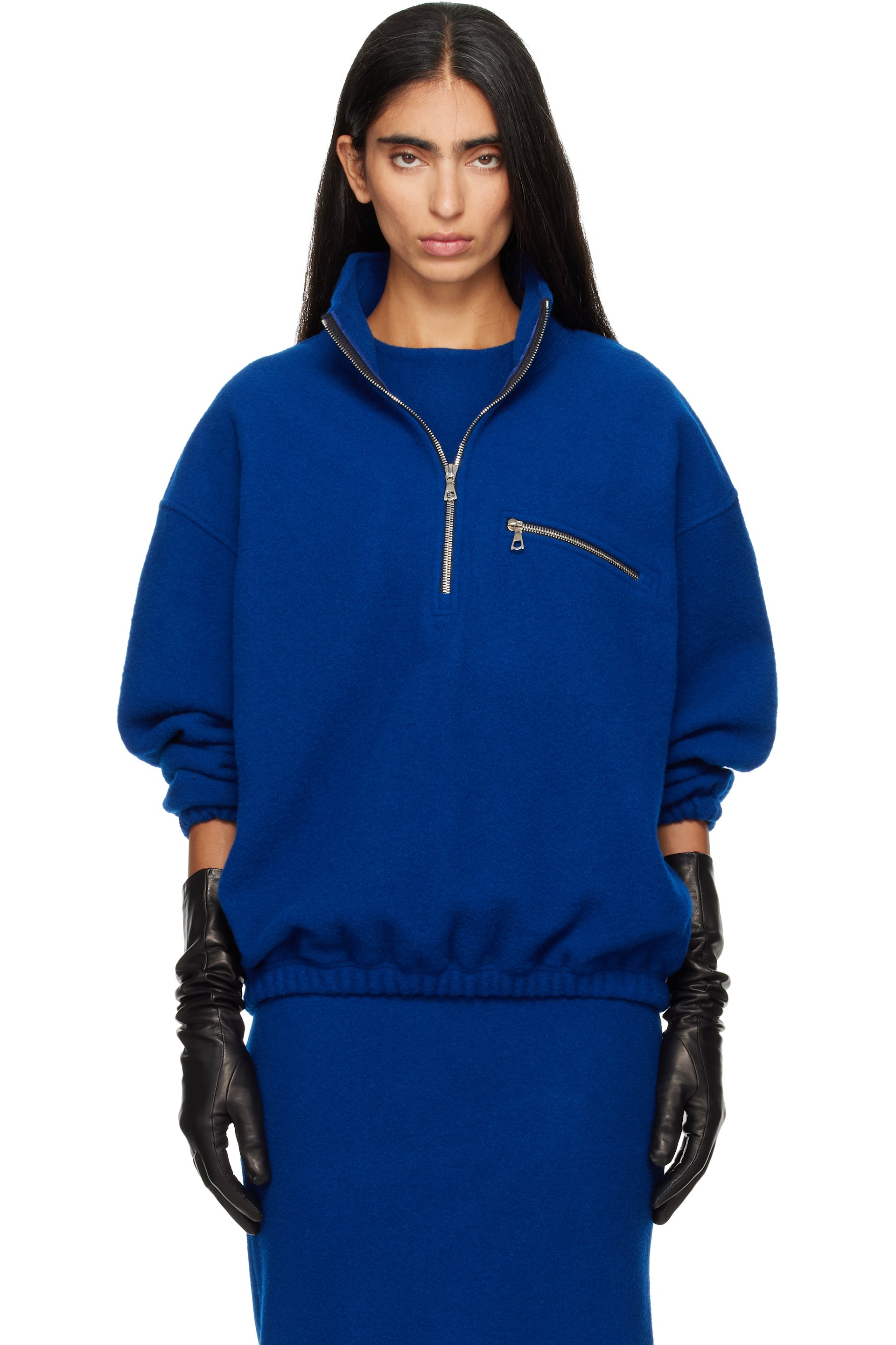 Rier - Navy Fleece Sweatshirt