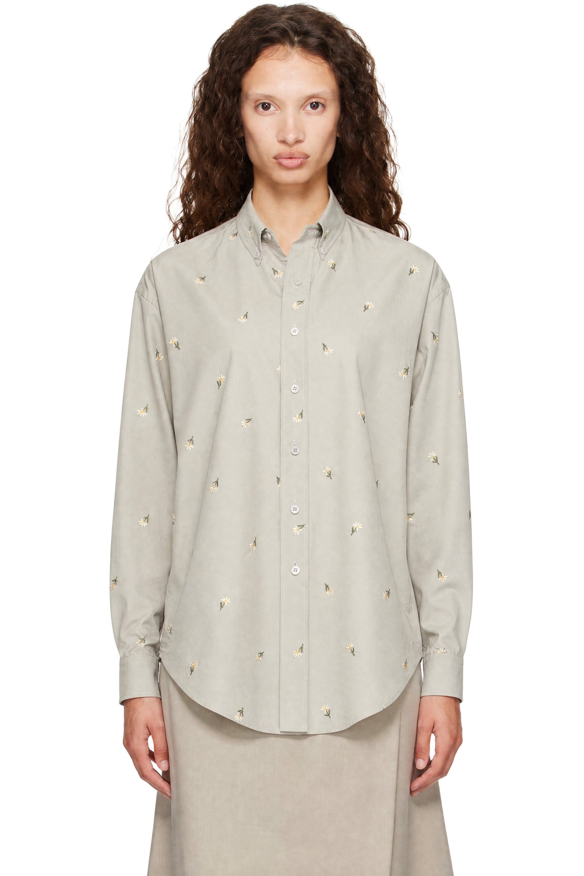 Rier - Gray Floral Shirt