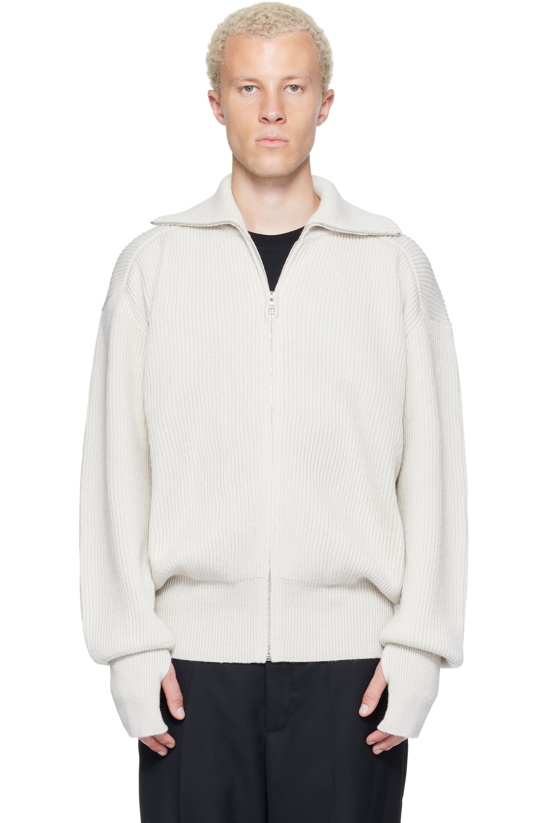 Rier - White Utility Cardigan