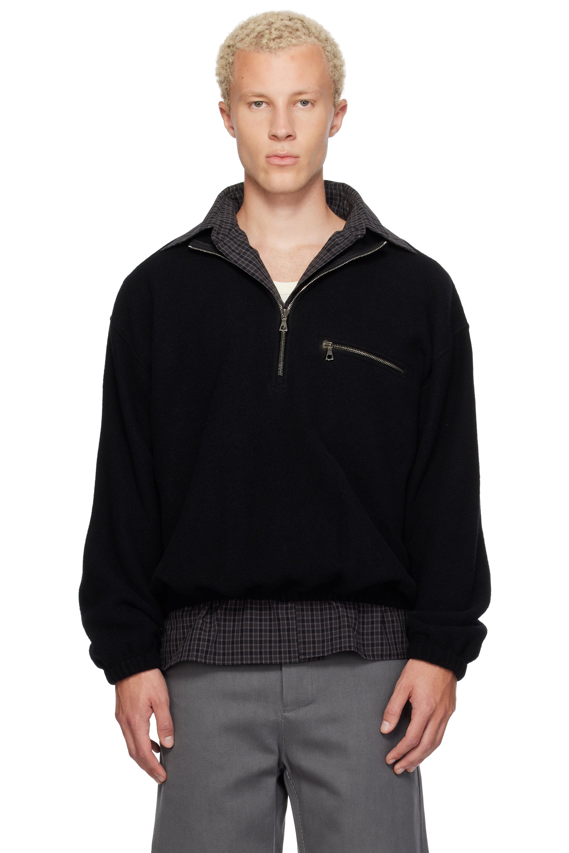Rier - Black Polar Fleece Sweater