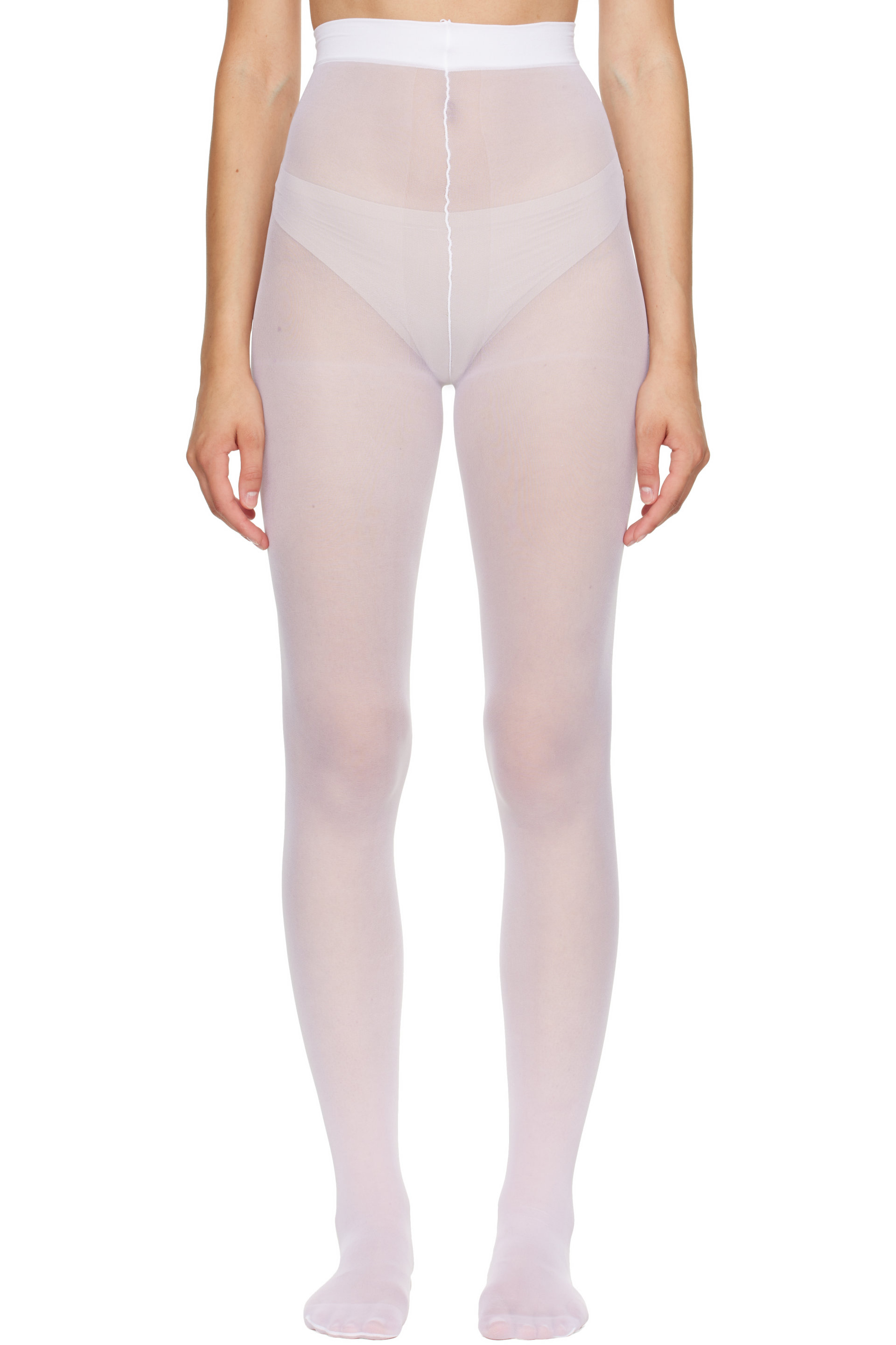 VETEMENTS - White Logo Push-Up Tights
