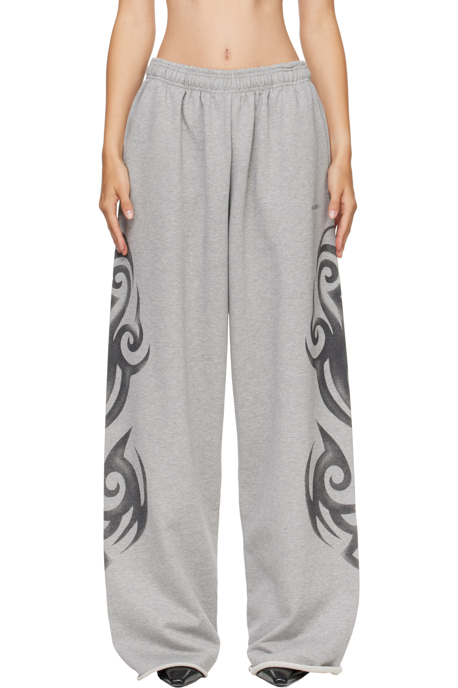 VETEMENTS - Gray Graffiti Printed Sweatpants