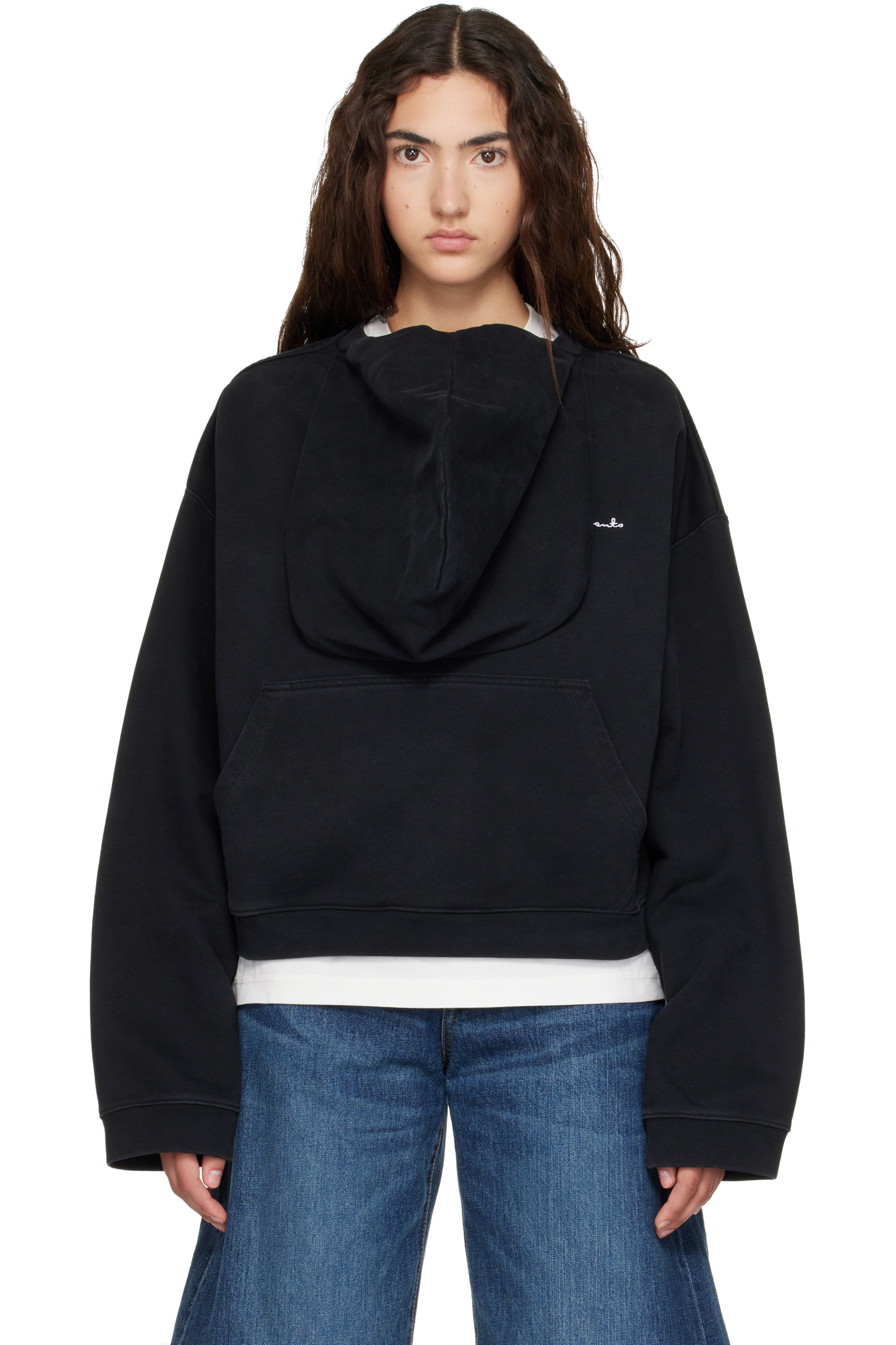 VETEMENTS - 黑色 Athletic Logo 连帽衫