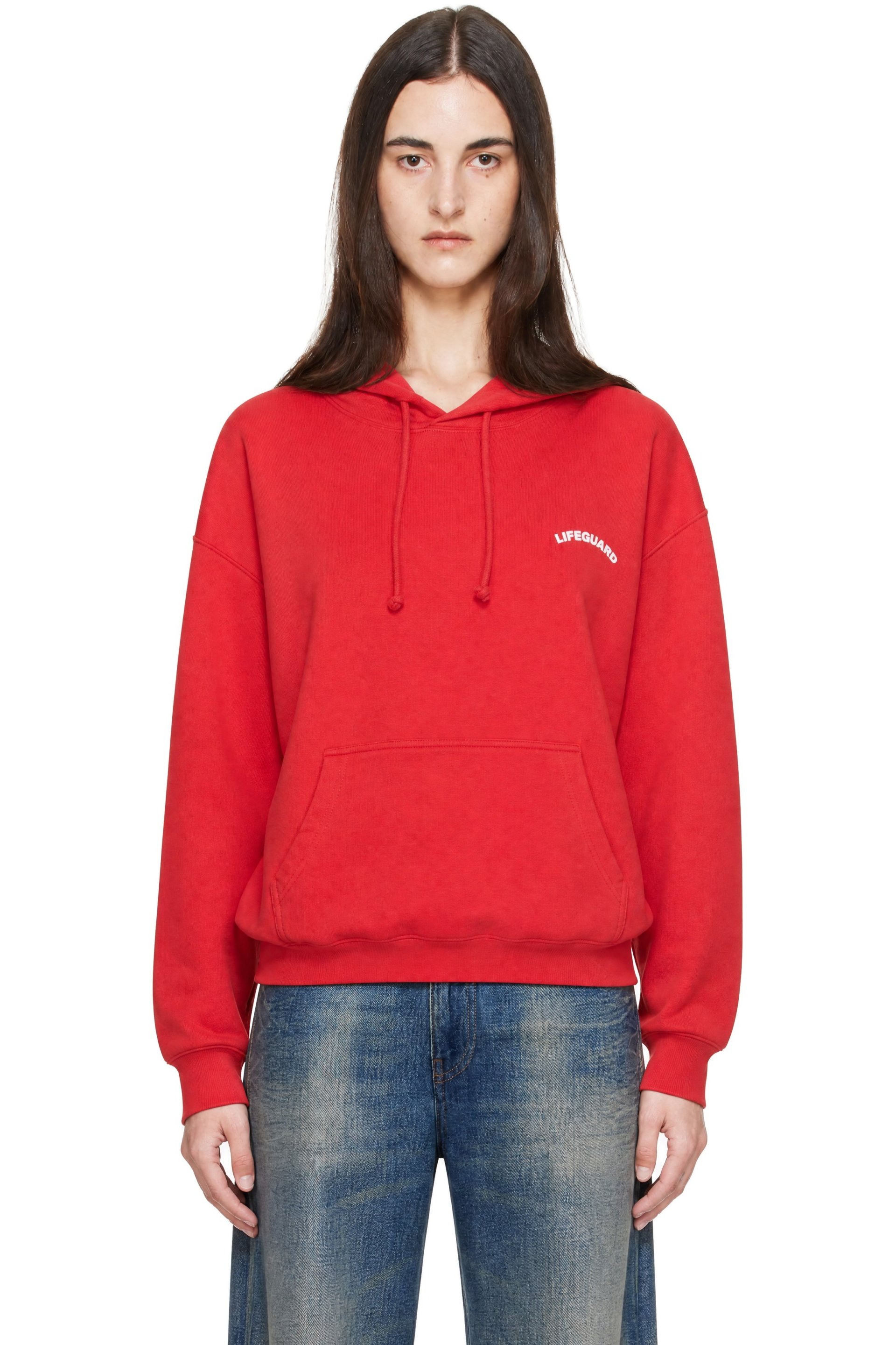 VETEMENTS - Red Lifeguard Oversized Hoodie