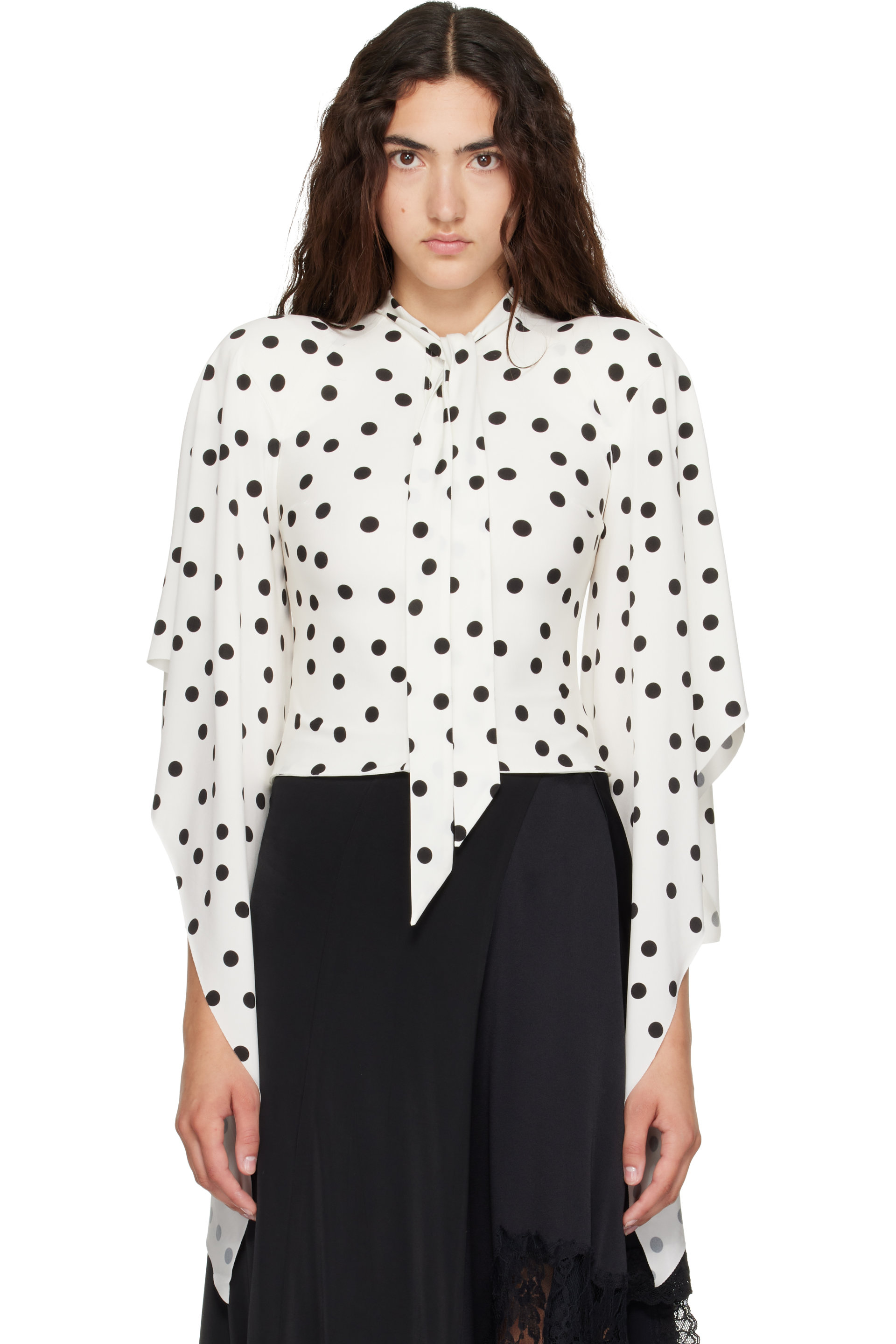 VETEMENTS - White Round Shoulder Blouse