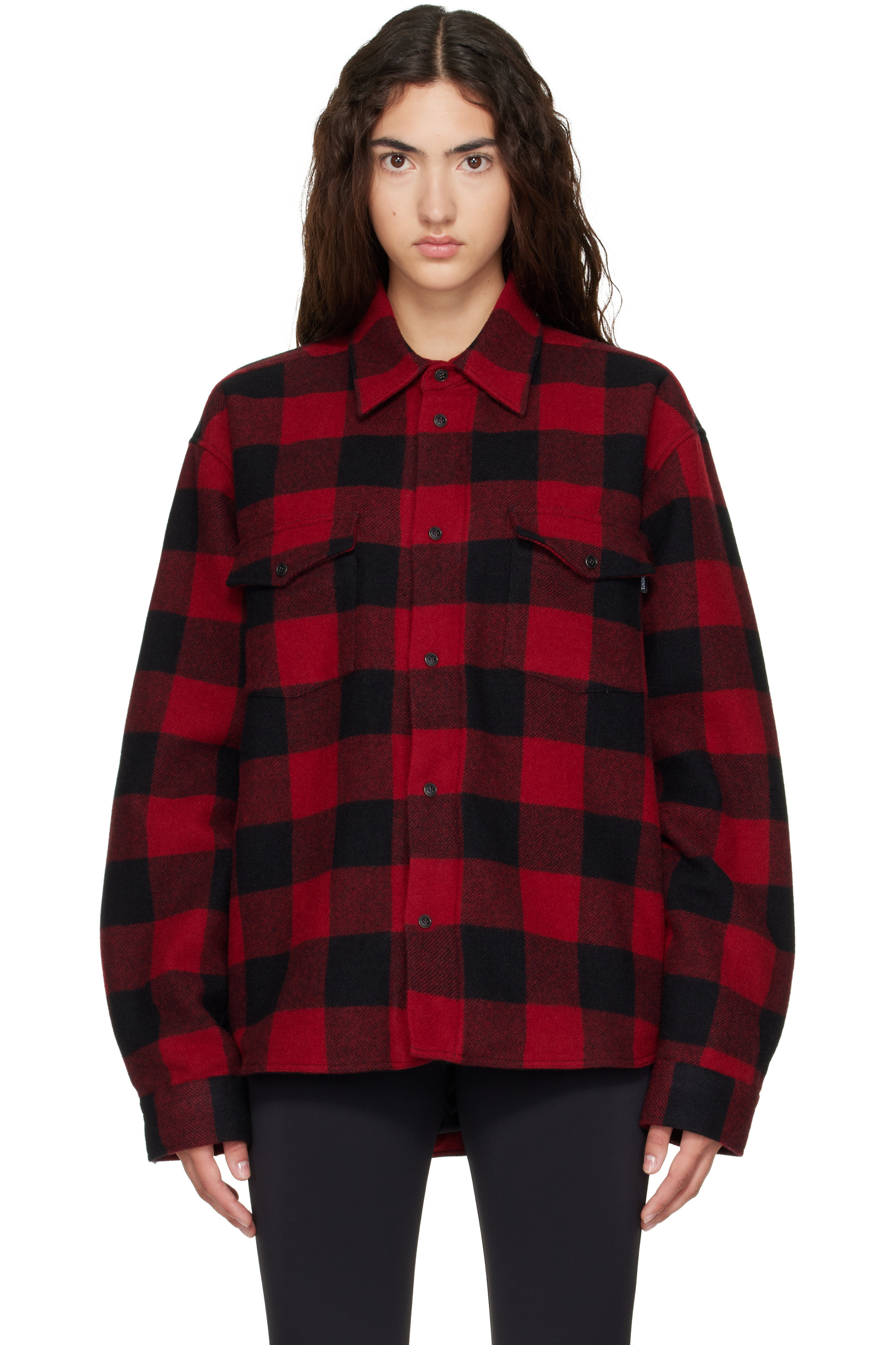 VETEMENTS - Red Padded Flannel Overshirt
