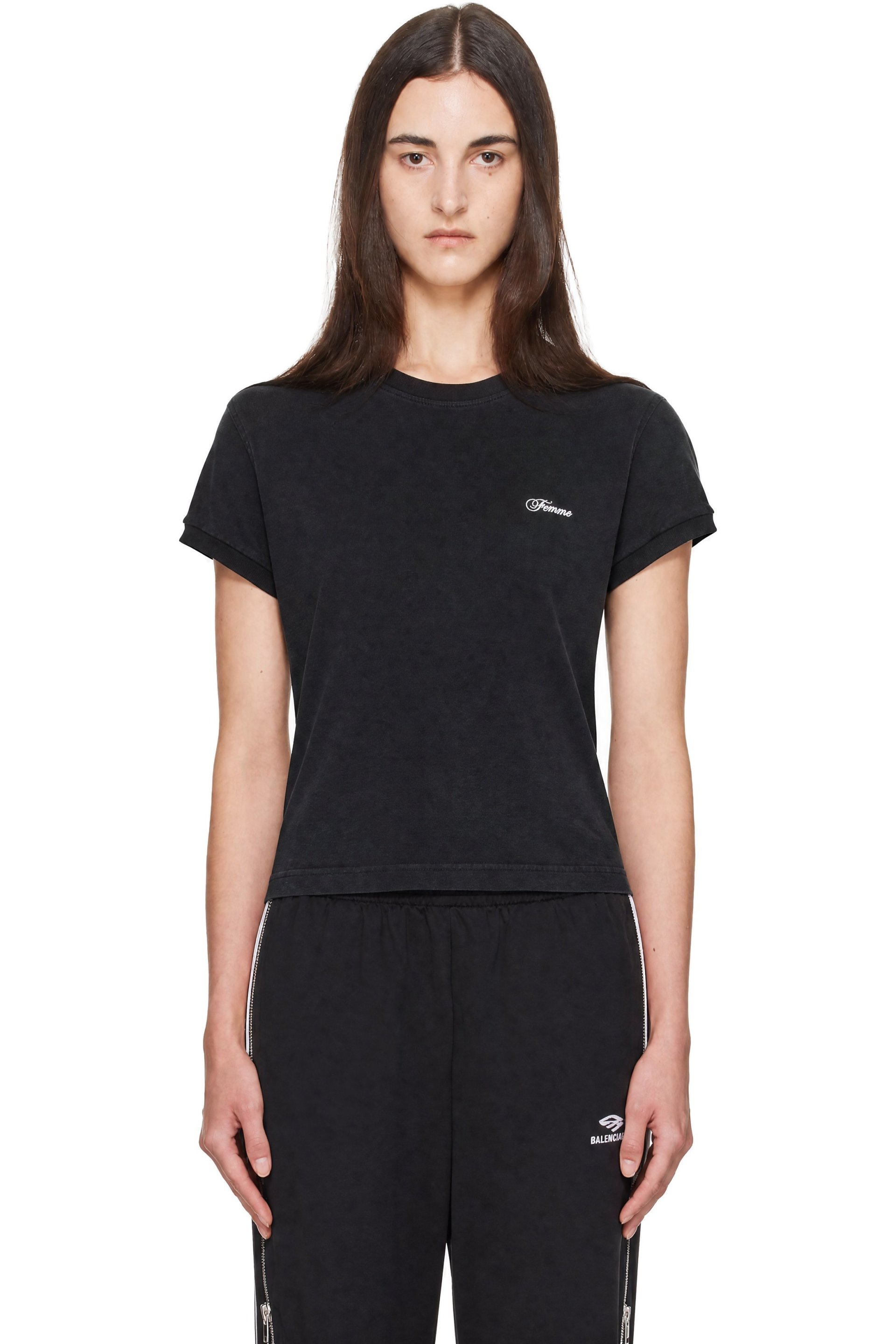 VETEMENTS - Black 'Femme' Fitted T-shirt