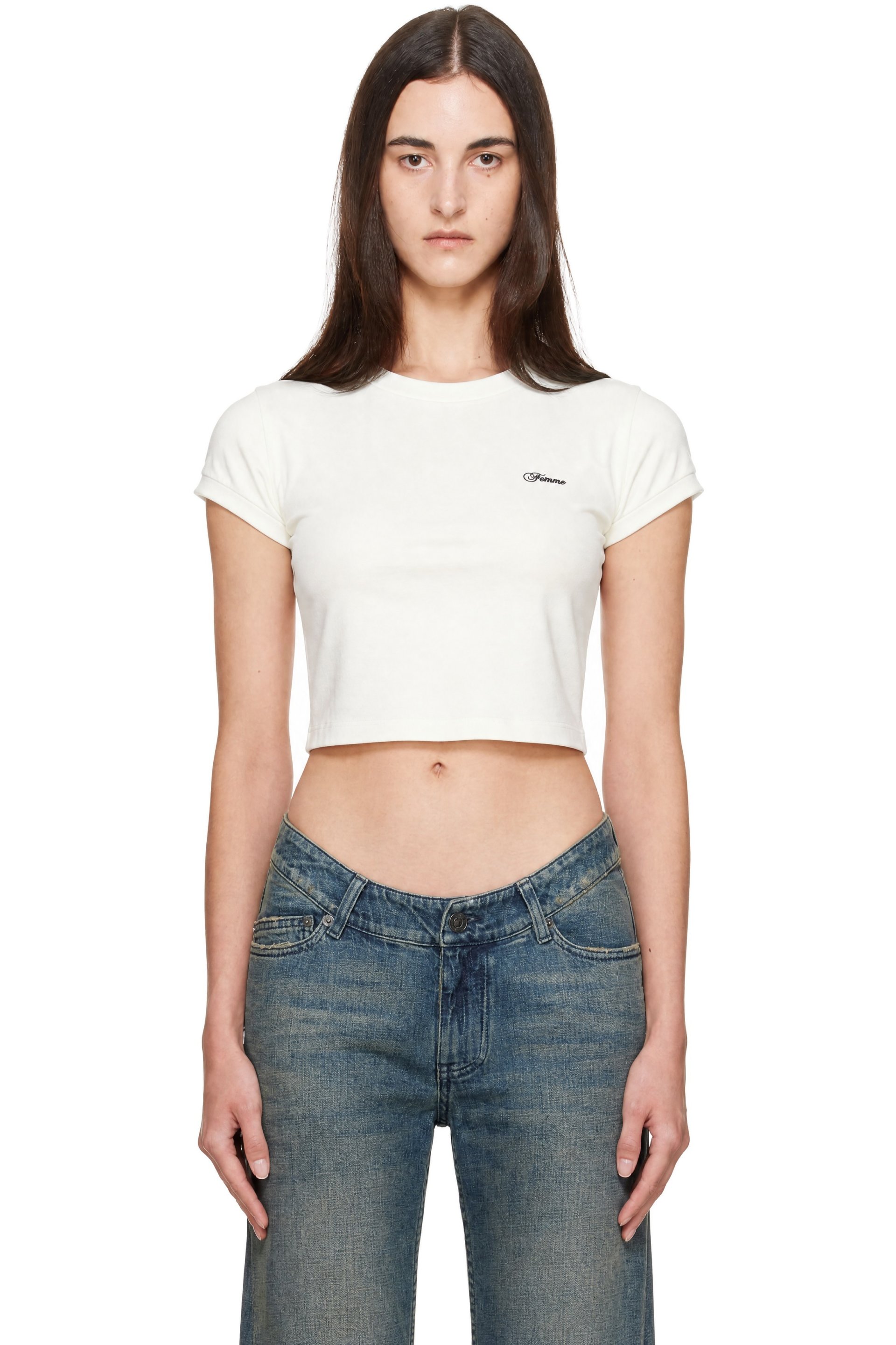 VETEMENTS - Off-White 'Femme' Fitted T-shirt