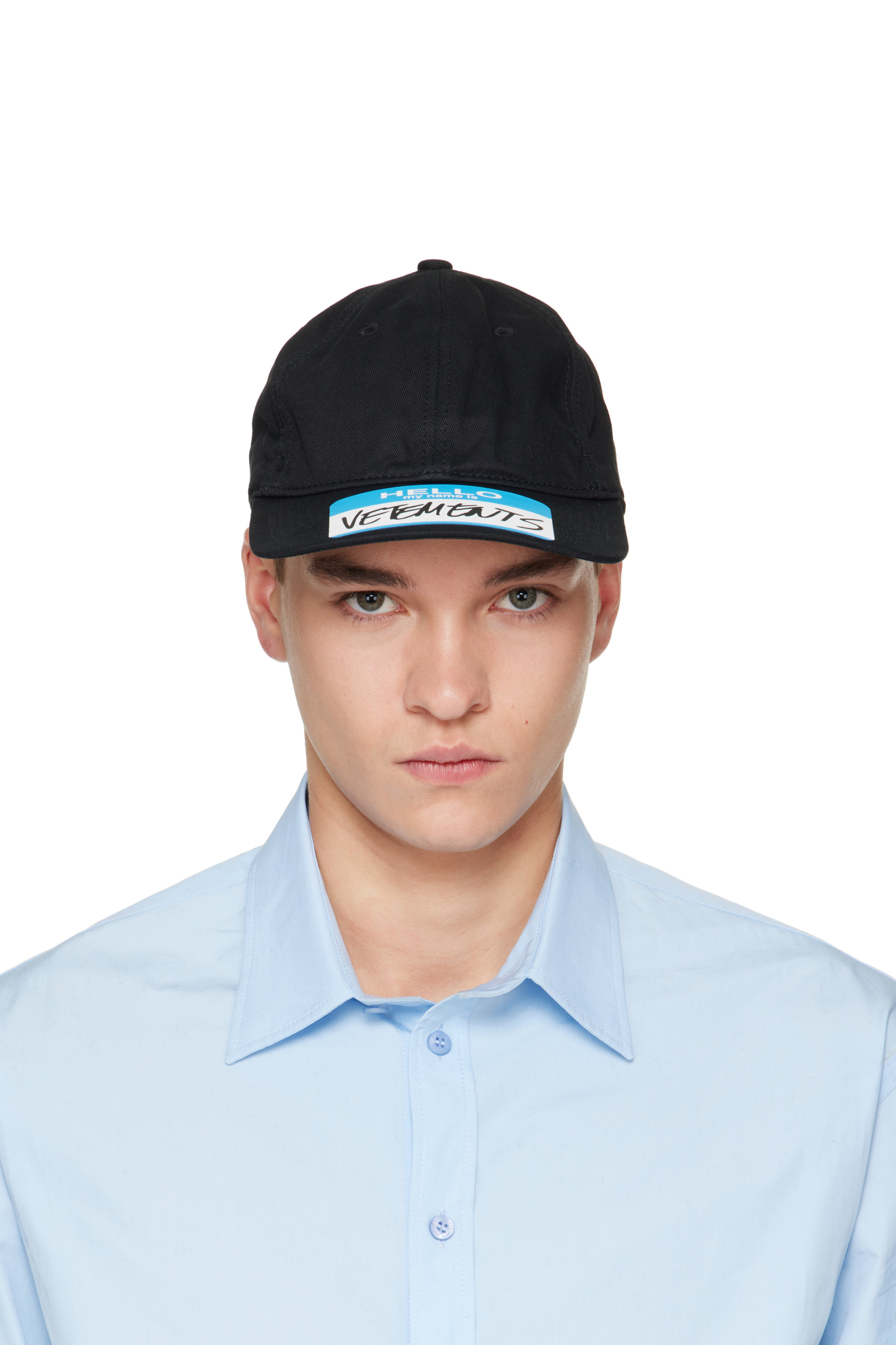VETEMENTS - Casquette noire à écusson 'My Name'