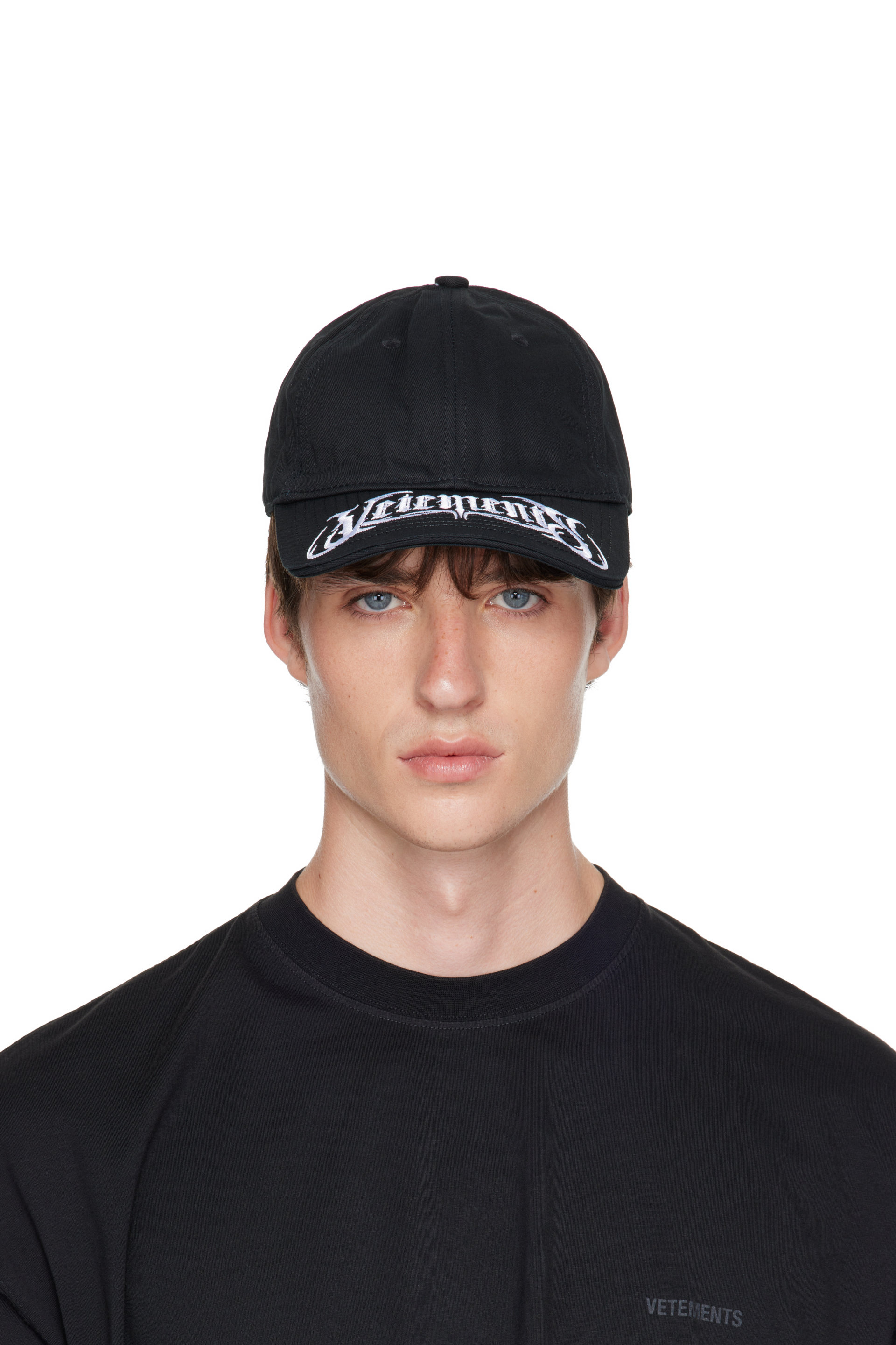 VETEMENTS - Black Metal Logo Cap