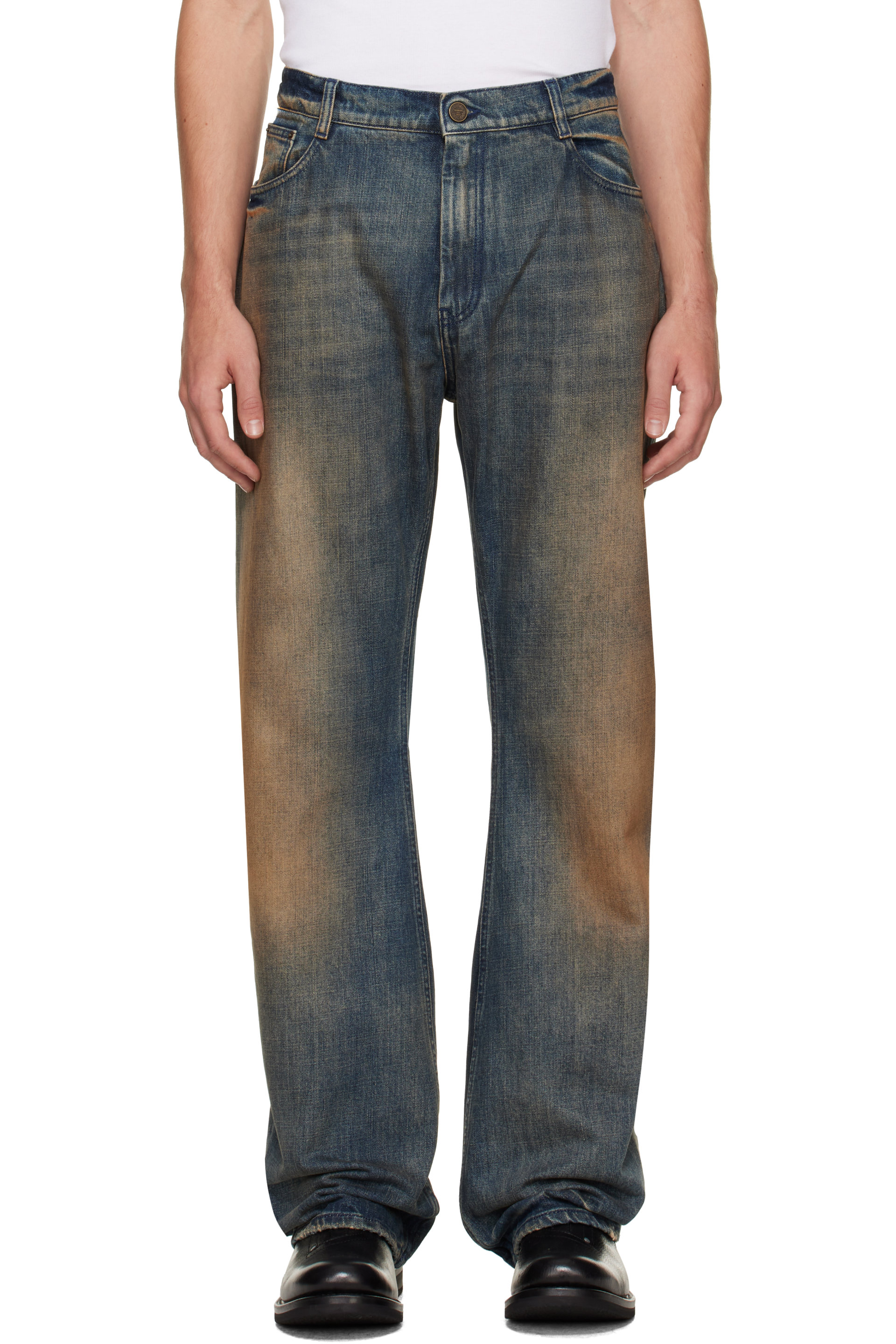 VETEMENTS - Jean bleu à jambes incurvées