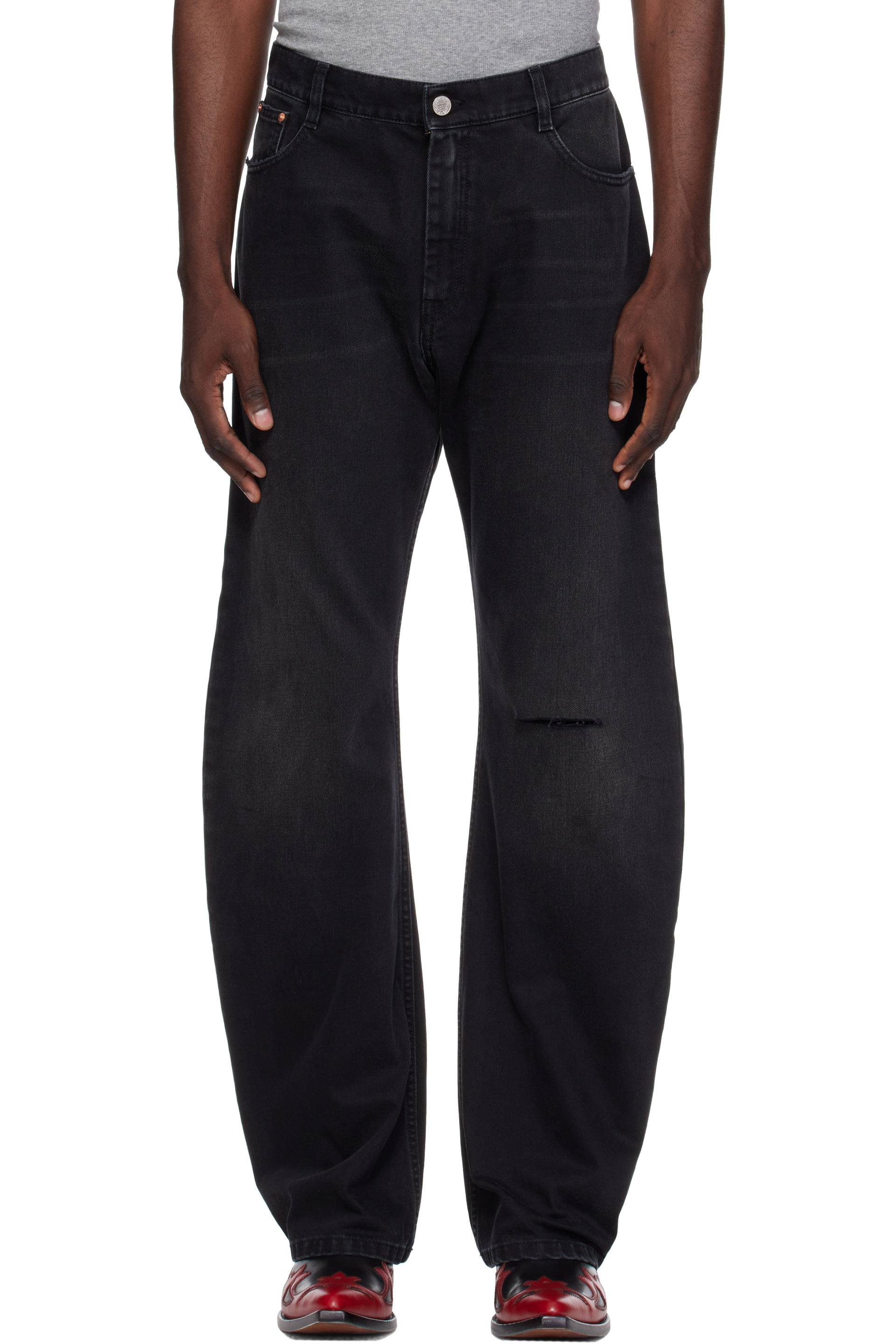 VETEMENTS - Black O-Leg Jeans