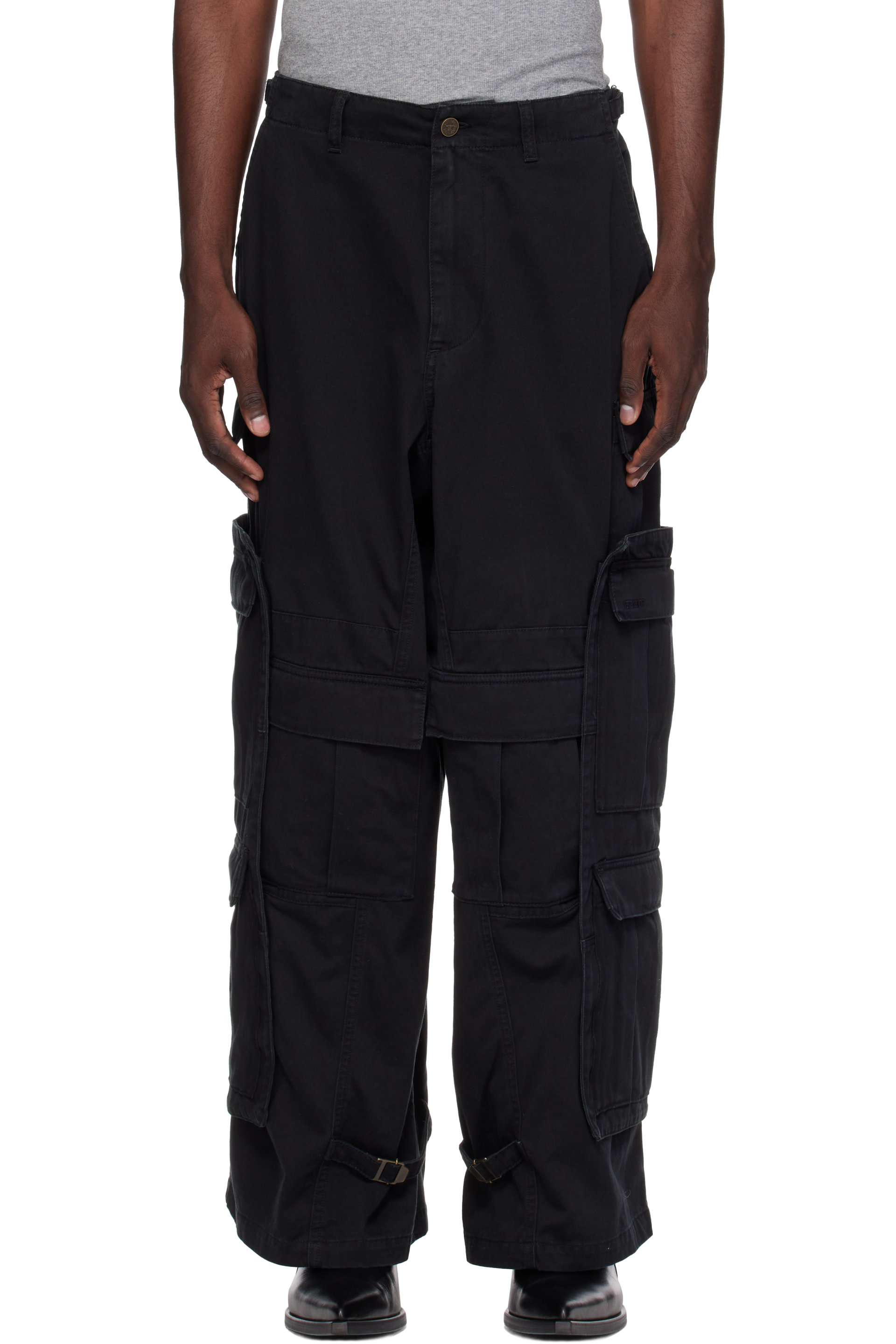 VETEMENTS - Black Merged Cargo Pants