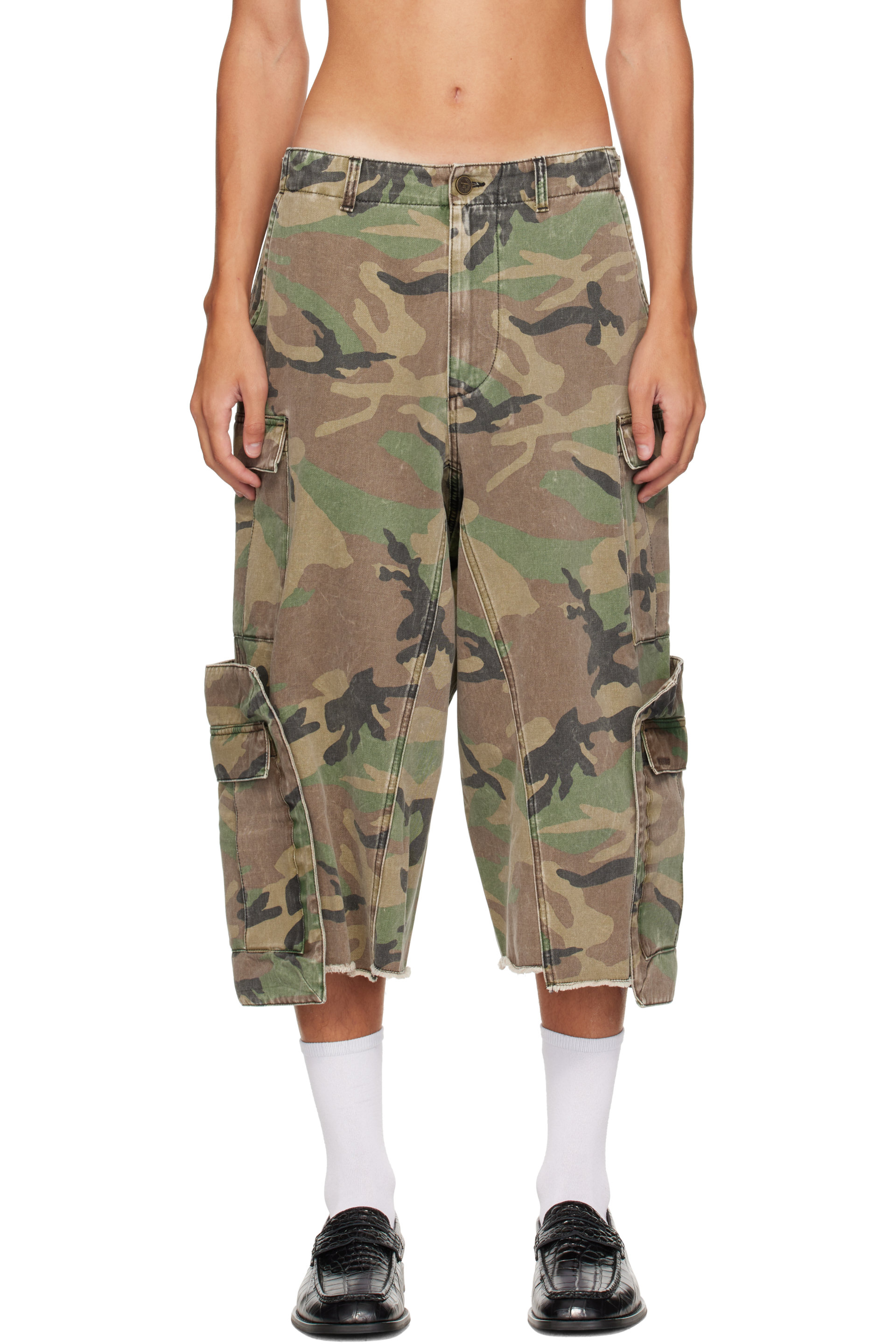 VETEMENTS - Khaki 3/4 Merged Cargo Pants
