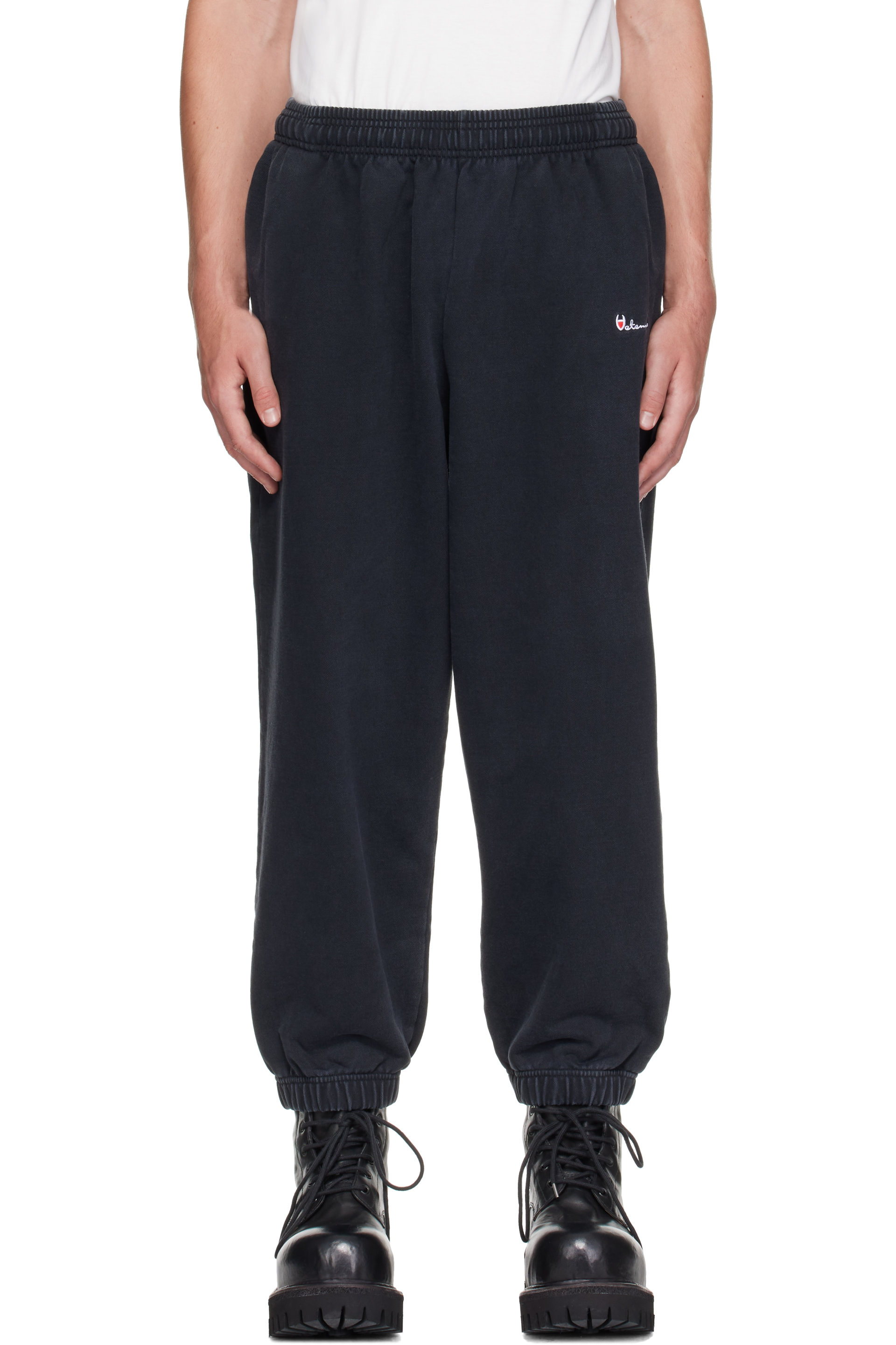 VETEMENTS - Black Athletic Logo Sweatpants