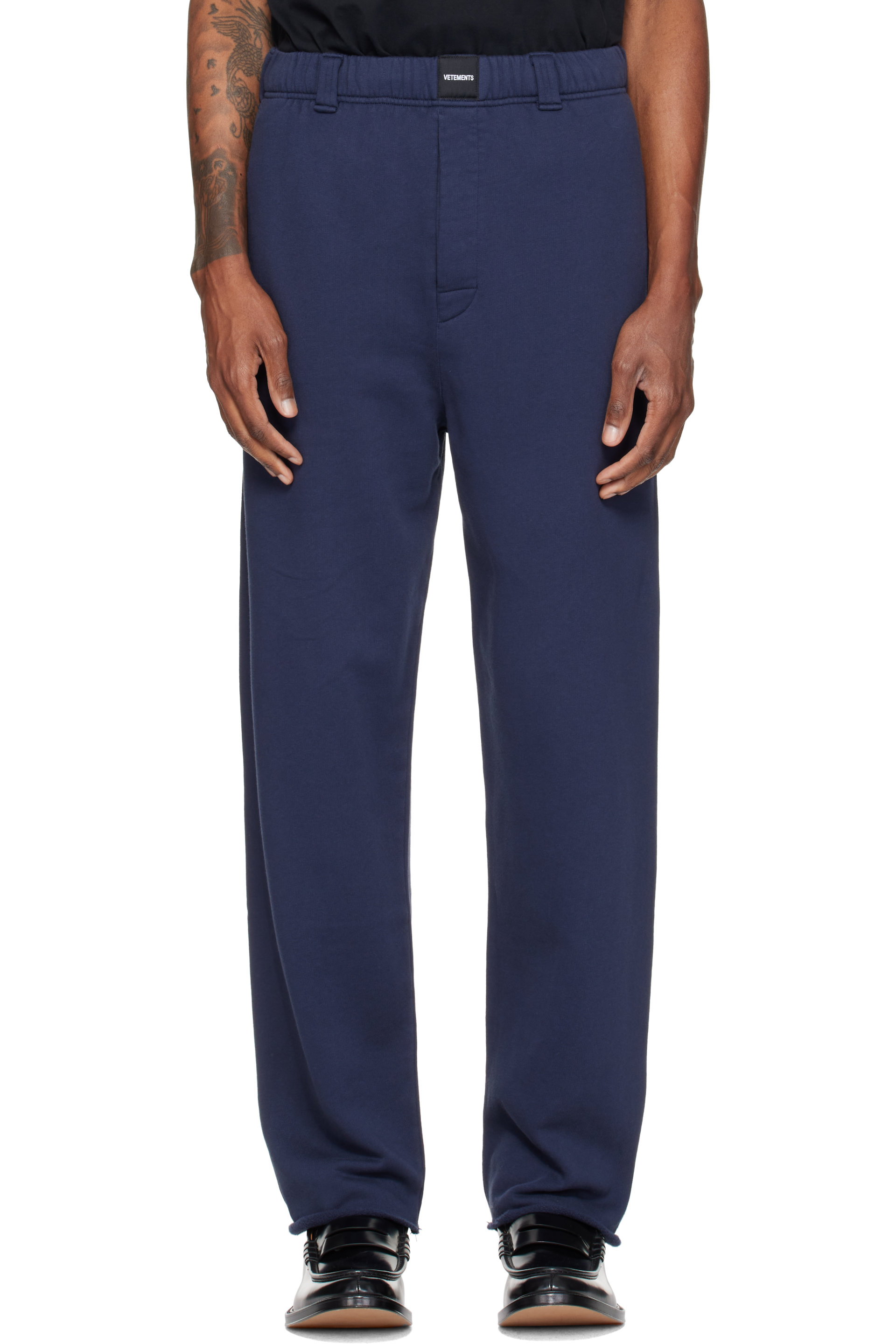 VETEMENTS - Pantalon de survêtement façon costume bleu marine