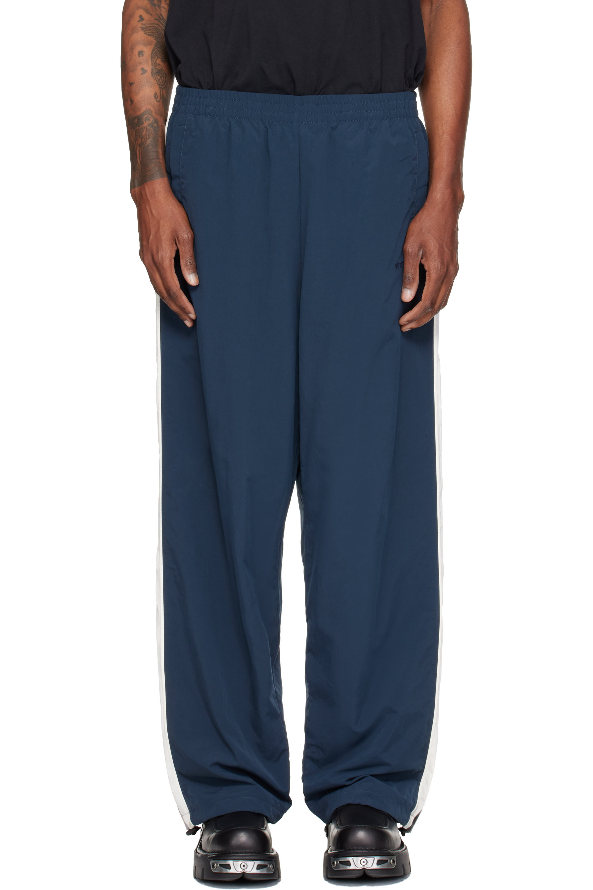 VETEMENTS - Navy Tape Track Pants